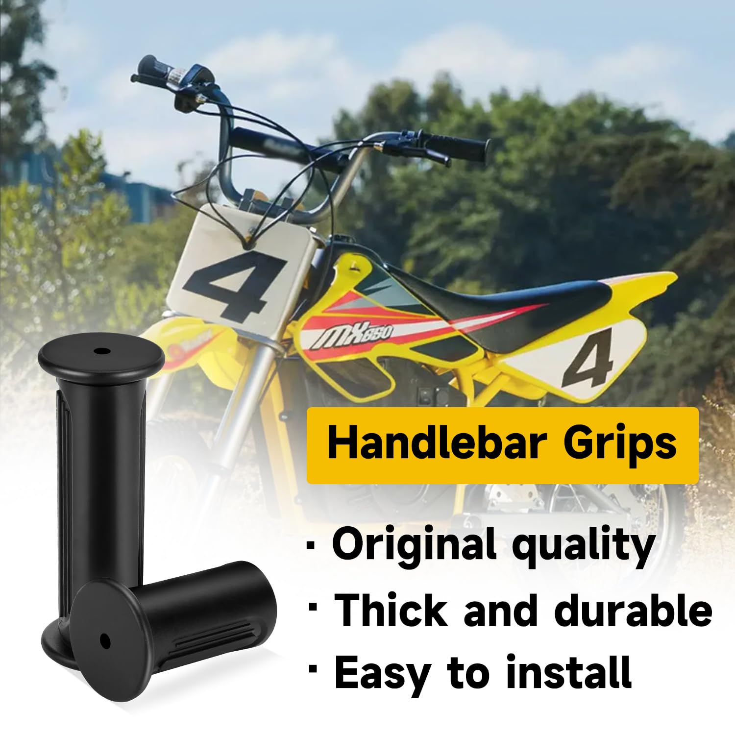 HIAORS Handlebar Grips Replacement for Razor MX650 MX500 MX350 Dirt Bike E100 E200 E300 Electric Scooter Pocket Mod Dirt Rocket