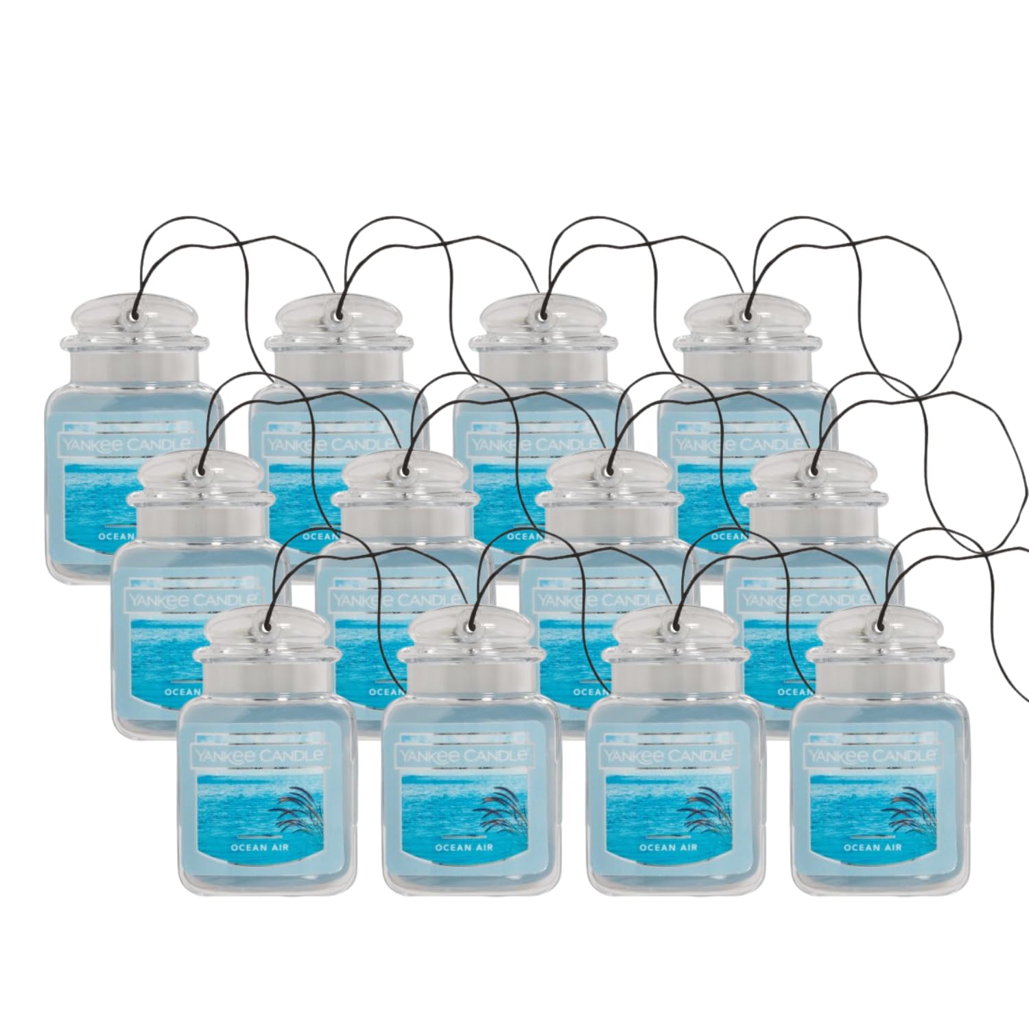 Yankee Candle Car Jar Ultimate, Ocean Air, 0.96 OZ (Pack of 12)