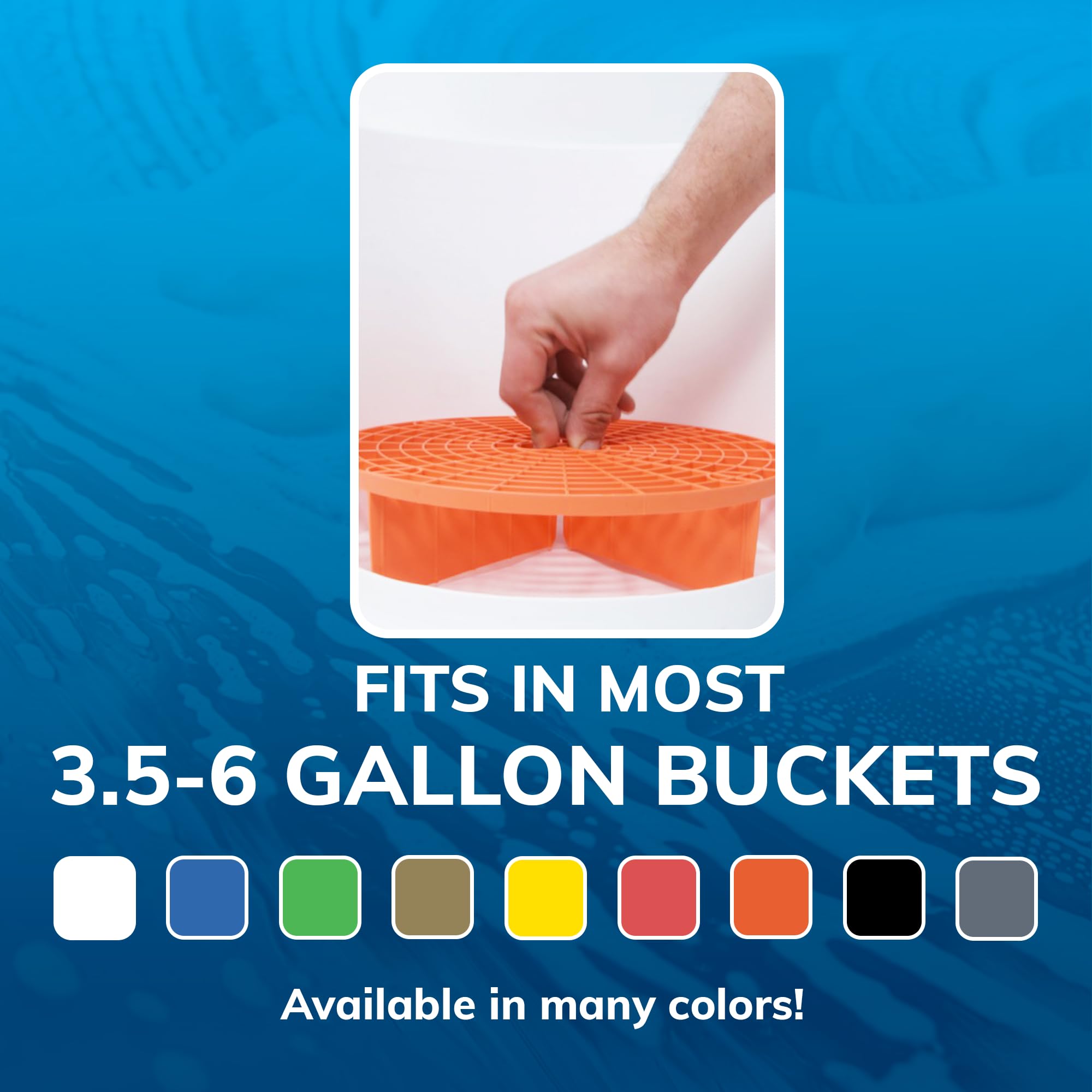 Grit Guard The Original Yellow Bucket Insert - 10'' Diameter Car Wash Bucket For Car Washing, Detailing Compatible With 3.5, 4,