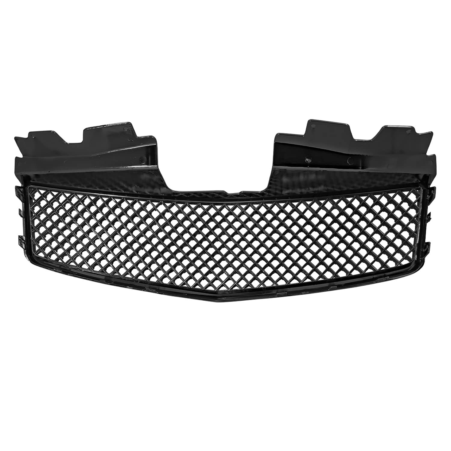 Spec-D Tuning Front Mesh Grill Hood Grille Glossy Black Compatible with 2003-2007 Cadillac Cts/Cts V 2003-2007