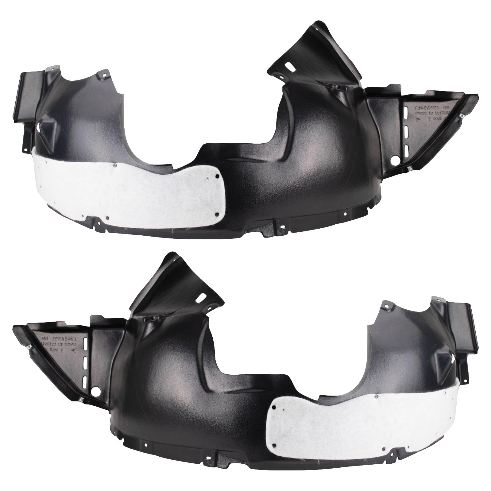 Trq Front Inner Fender Liner Set Compatible With 2015-2016 Chevrolet Trax Gm1248286 Gm1249286