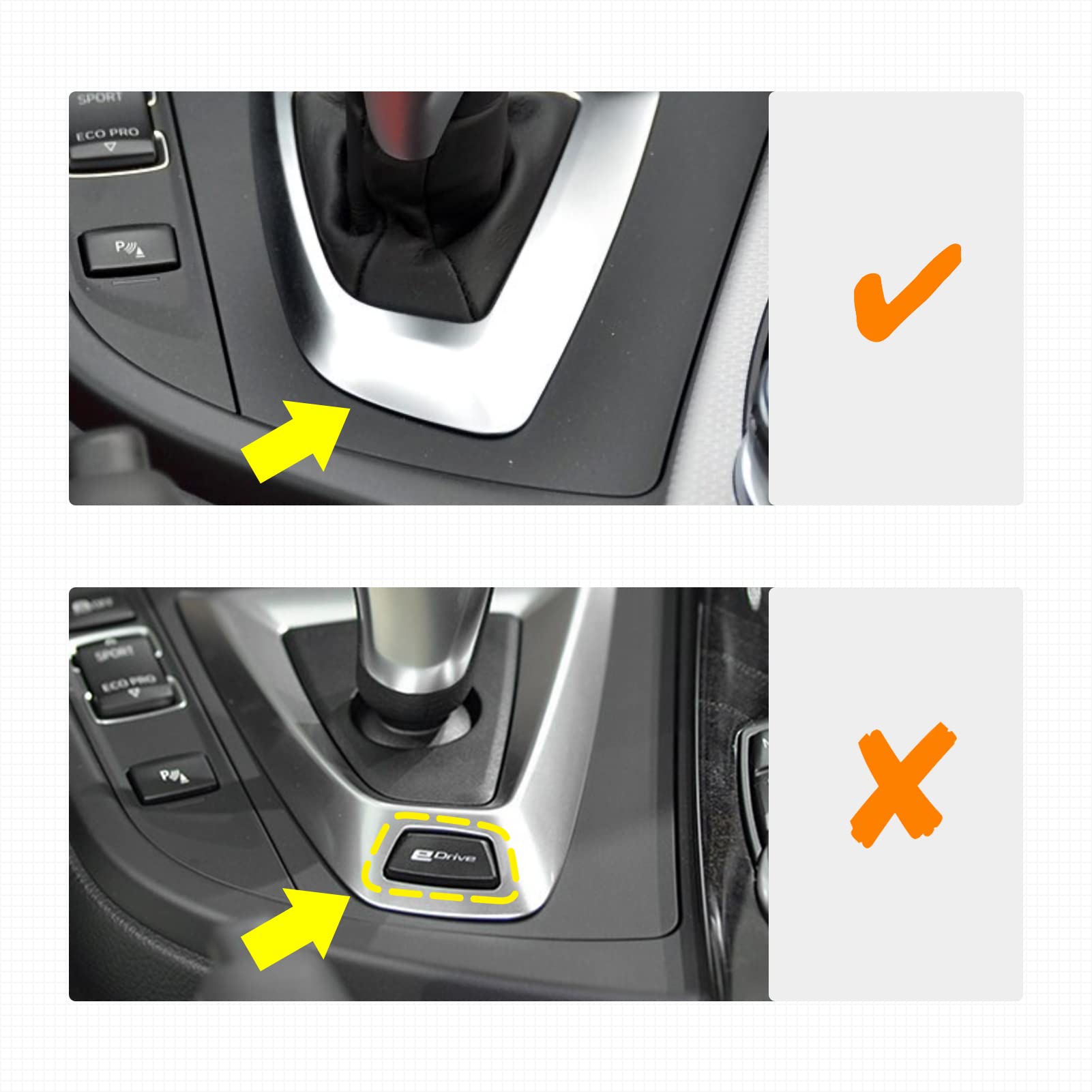 Car Gear Shift Frame Cover Trim Sticker Decals Fit For Bmw F20 F21 F22 F23 F30 F31 F32 F33 F34 F35 F36 Accessories (Style C)