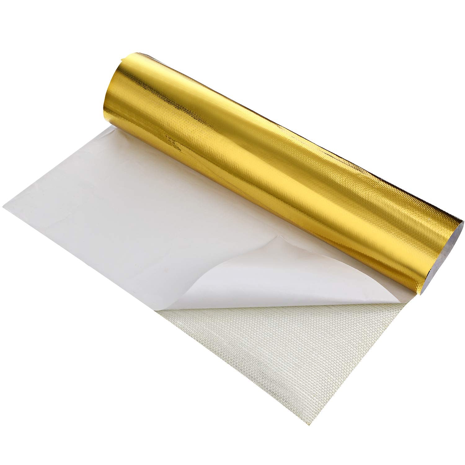 BBTO Heat Reflective Sheet Adhesive Backed Aluminized Fiberglass Heat Shield Tape Protection Barrier Heat Shield Resistant Mater