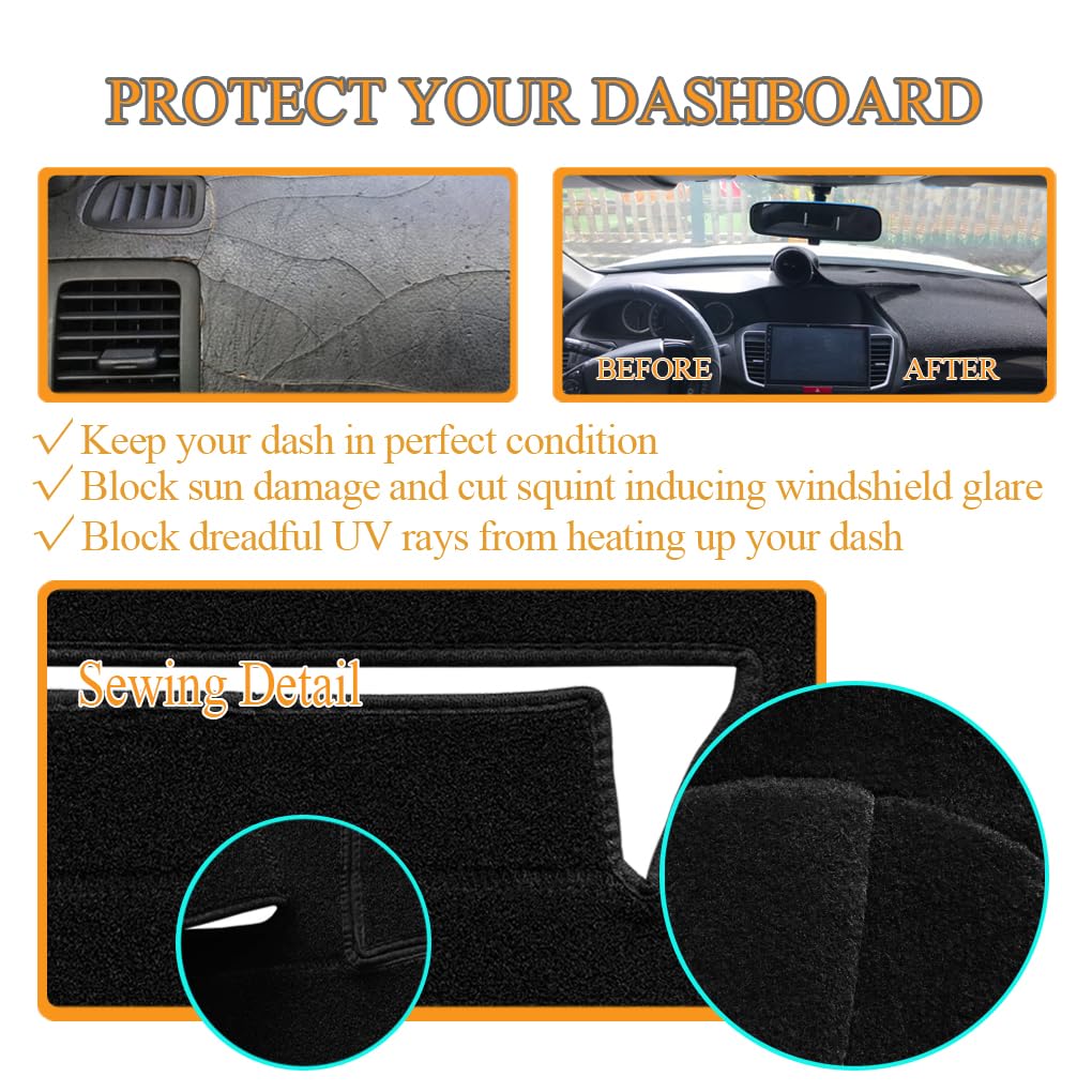 Yiz Dash Cover Mat for Chevrolet S10 Blazer & GMC Jimmy, Fabric, 94-97 Black, Model YIZ59574j34, Standard Size