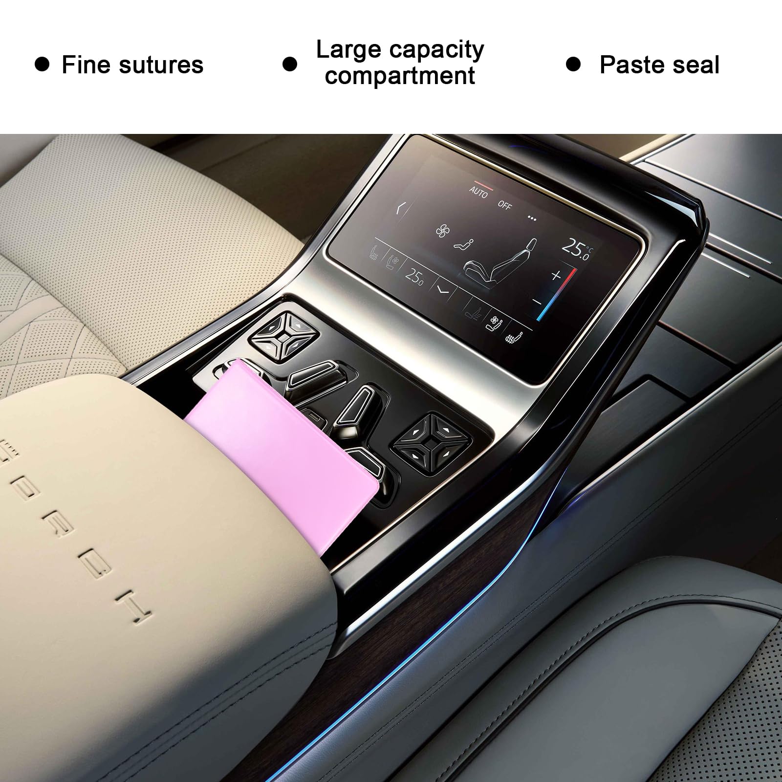 Ziciner Car Registration and Insurance Holder, 5.2''   4.7'' Premium Auto Glove Box Organizer with Closure, Essential Vehicle Do