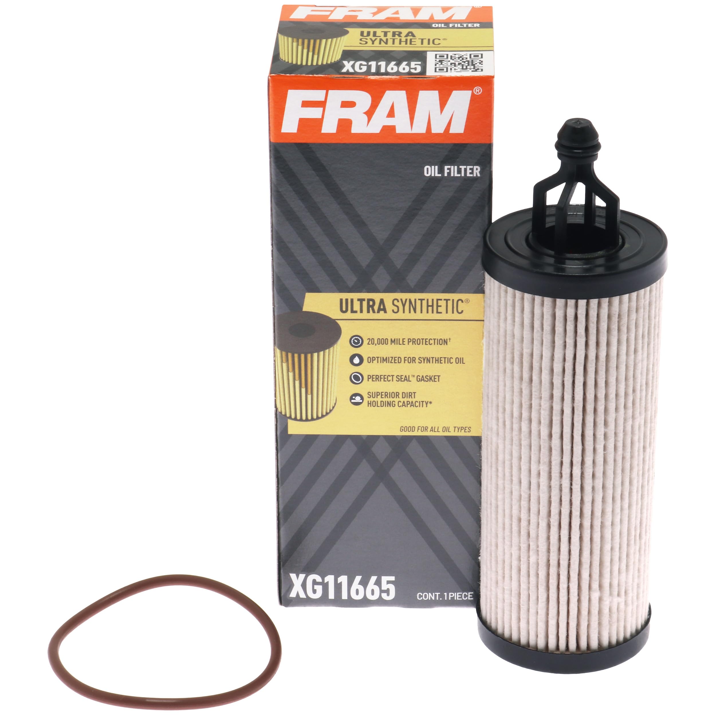 Fram Ultra Synthetic Automotive Replacement Oil Filter, Designed For Synthetic Oil Changes Lasting Up To 20K Miles, Xg11665 (Pac