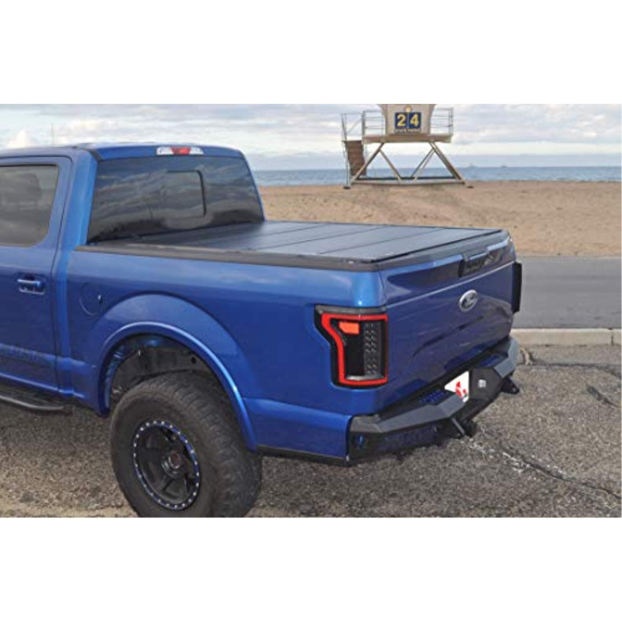 Leer Hf650M Quad-Folding Truck Bed Tonneau Cover, Fits Ford F-150 Light Duty, Years 2004-2014, 5'6 Truck Bed, Black