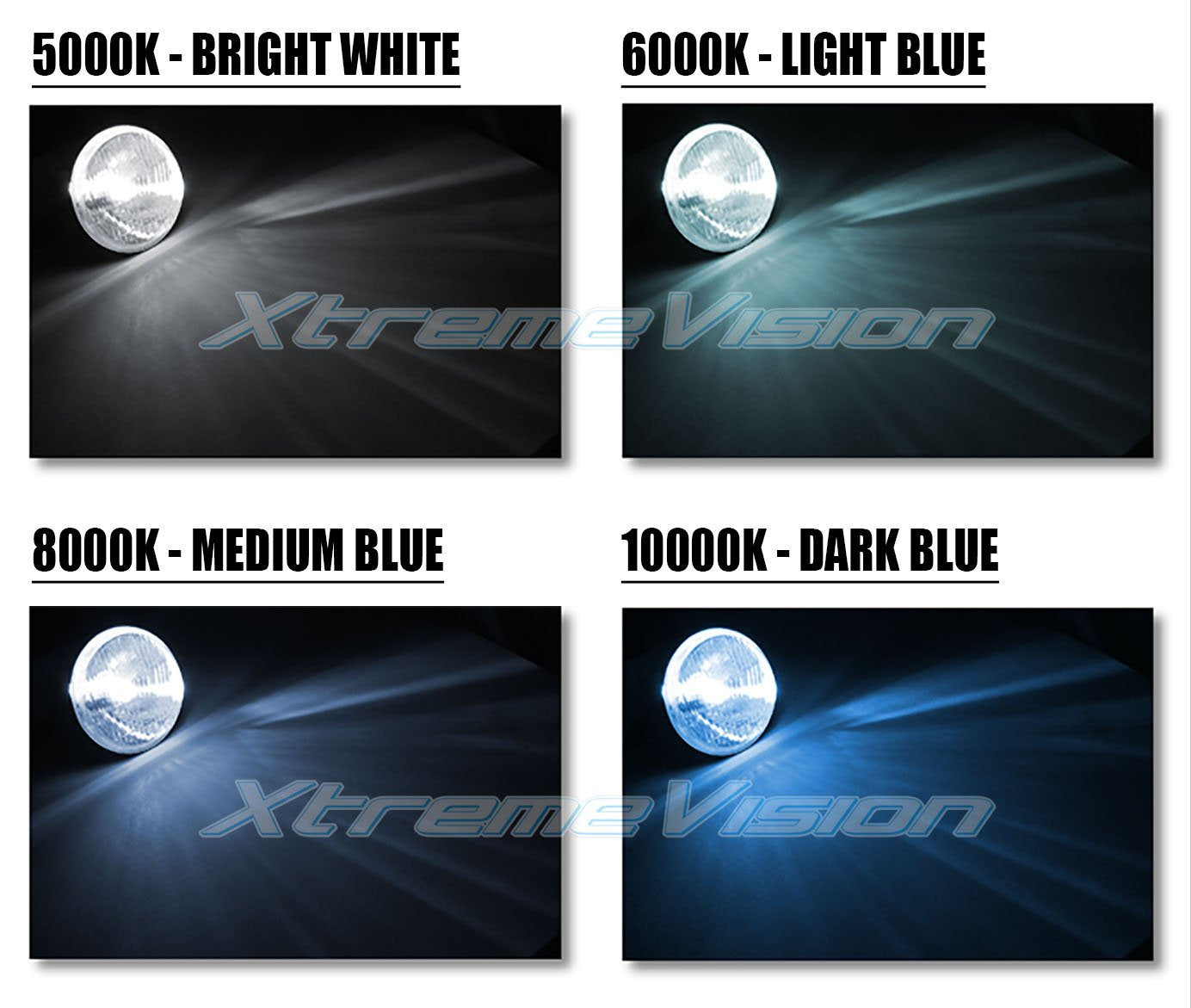 Xtremevision 35W Ac Xenon Hid Bundle With Slim Ac Ballast (1 Pair) And Bi-Xenon H13 / 9008 6000K - 6K Light Blue Xenon Bulbs (1