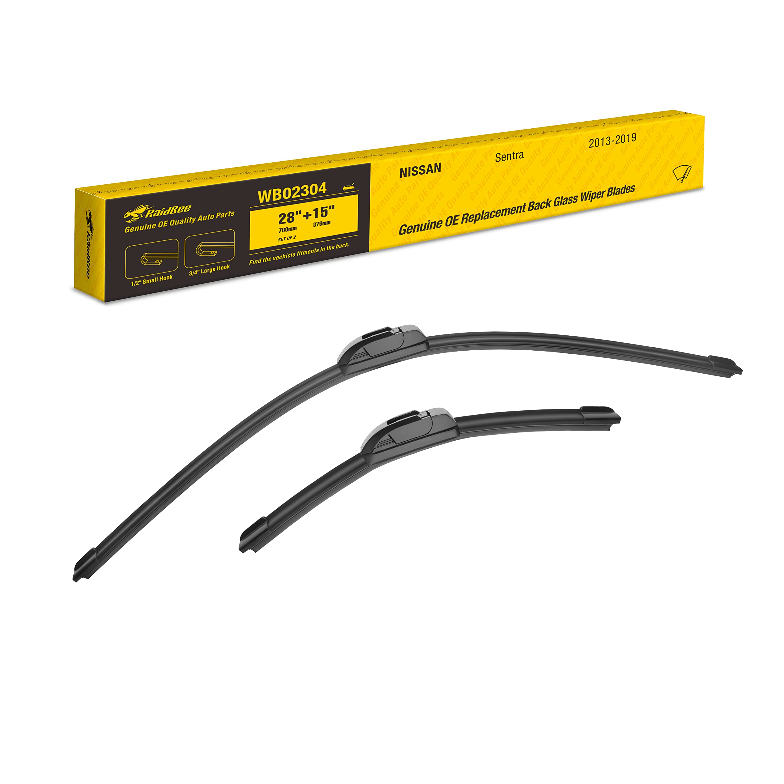 Raidbee Oem Windshield Wiper Blade Replacement For Nissan Sentra 2013-2019 Front Windshield Wipers For My Car,Automotive Replace