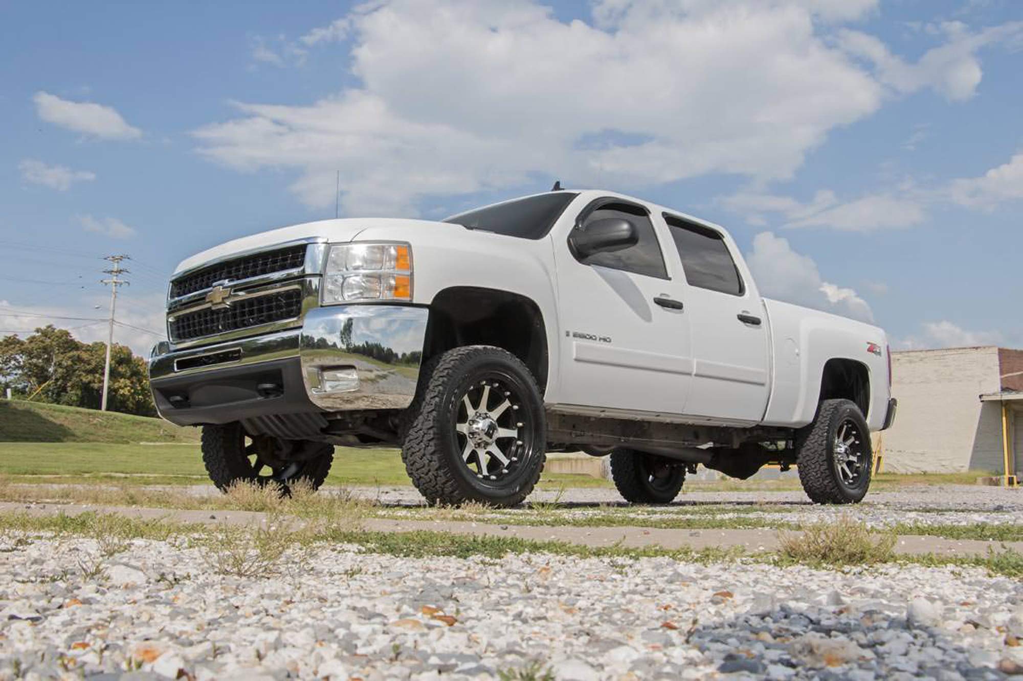 Rough Country 3" Lift Kit for 2001-2010 Chevy/GMC 2500HD, Alloy Steel, Black, Model 8596N2