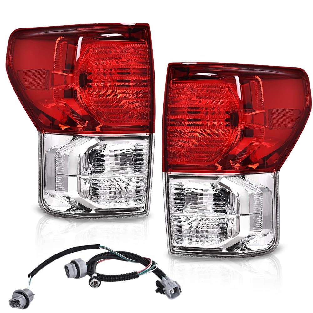LQI Tail Lights Assembly w/Wiring Compatible with Toyota Tundra 2007-2013 Left & Right Rear Brake Lamps Assembly Luces traseras,