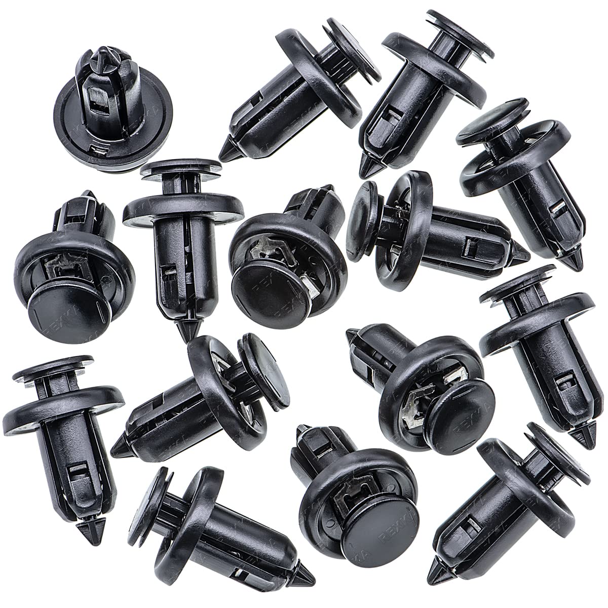 Rexka 15pcs Bumper Fender Grille Splash Shield Clips 91506-S9A-003 Stem Length 16 mm Compatible with Honda Acura Accord Civic CR