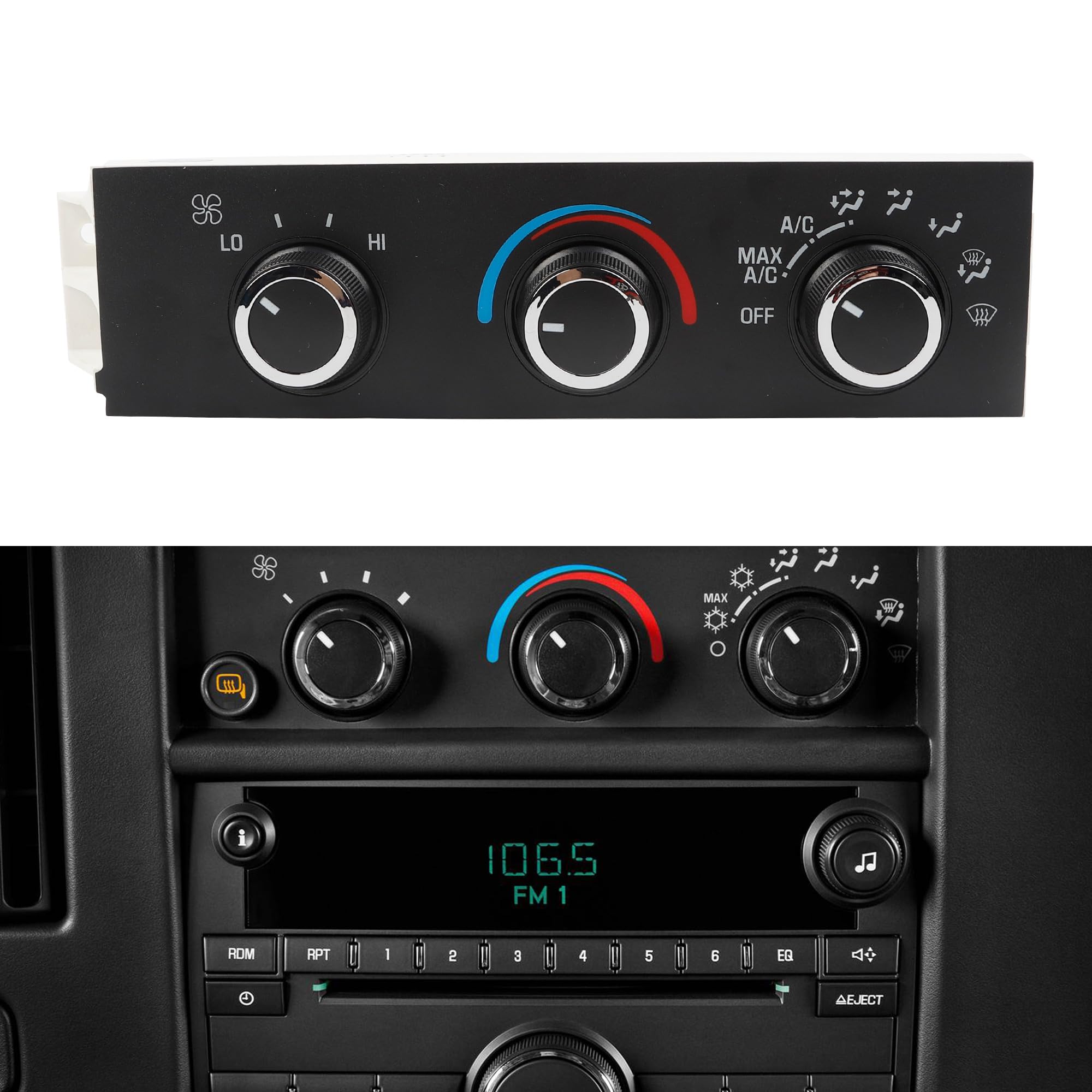 Dasbecan 599-217 A/C Heater Climate Control Module Panel Compatible with 1996-2020 Chevrolet Express 1500 2500 3500 GMC Savana 1