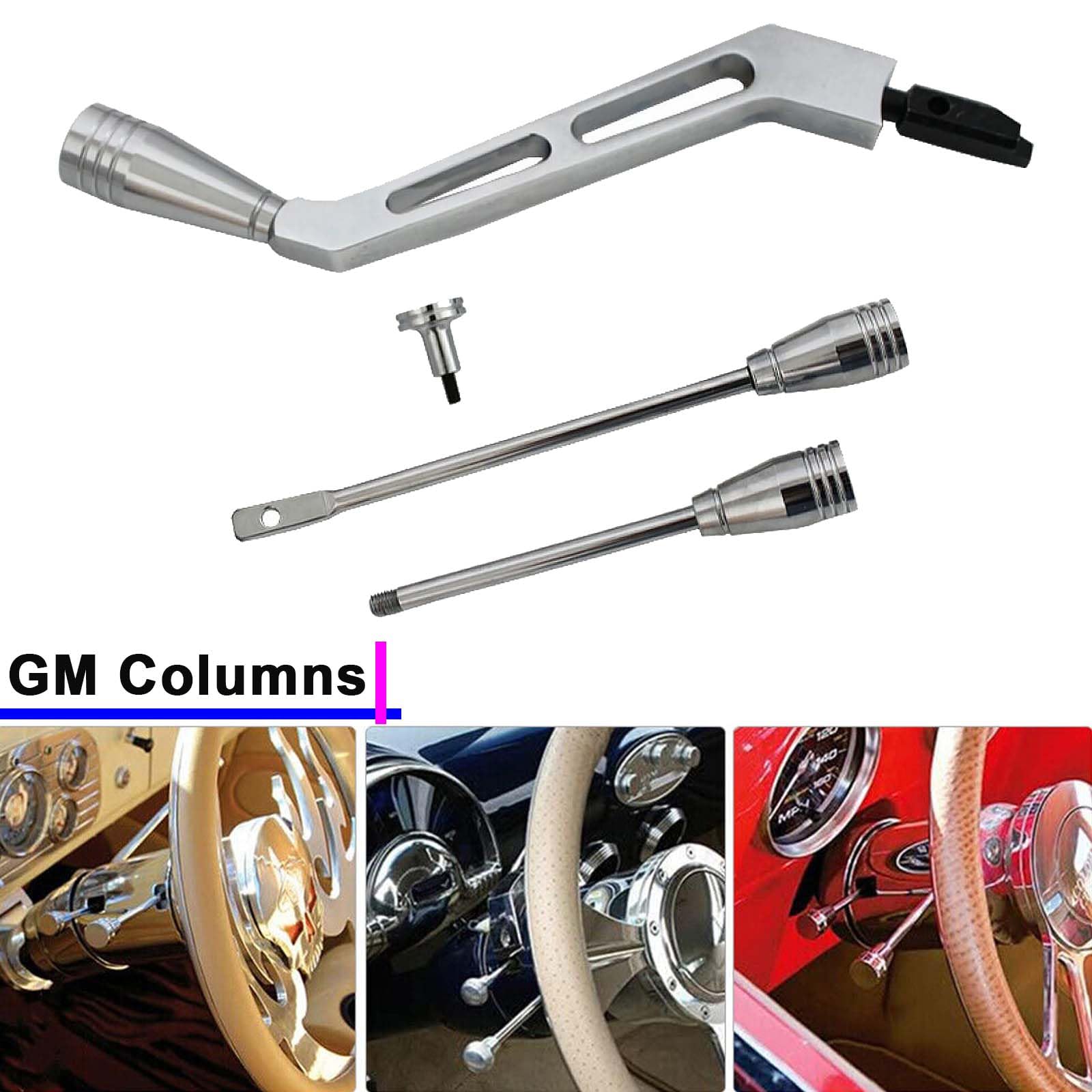 Bst Bssp Polished Billet Aluminum Column Shifter Lever,Turn Signal, Lever Hazard Boots & Tilt Kit For 1967-1994 Gm Columns Chevr