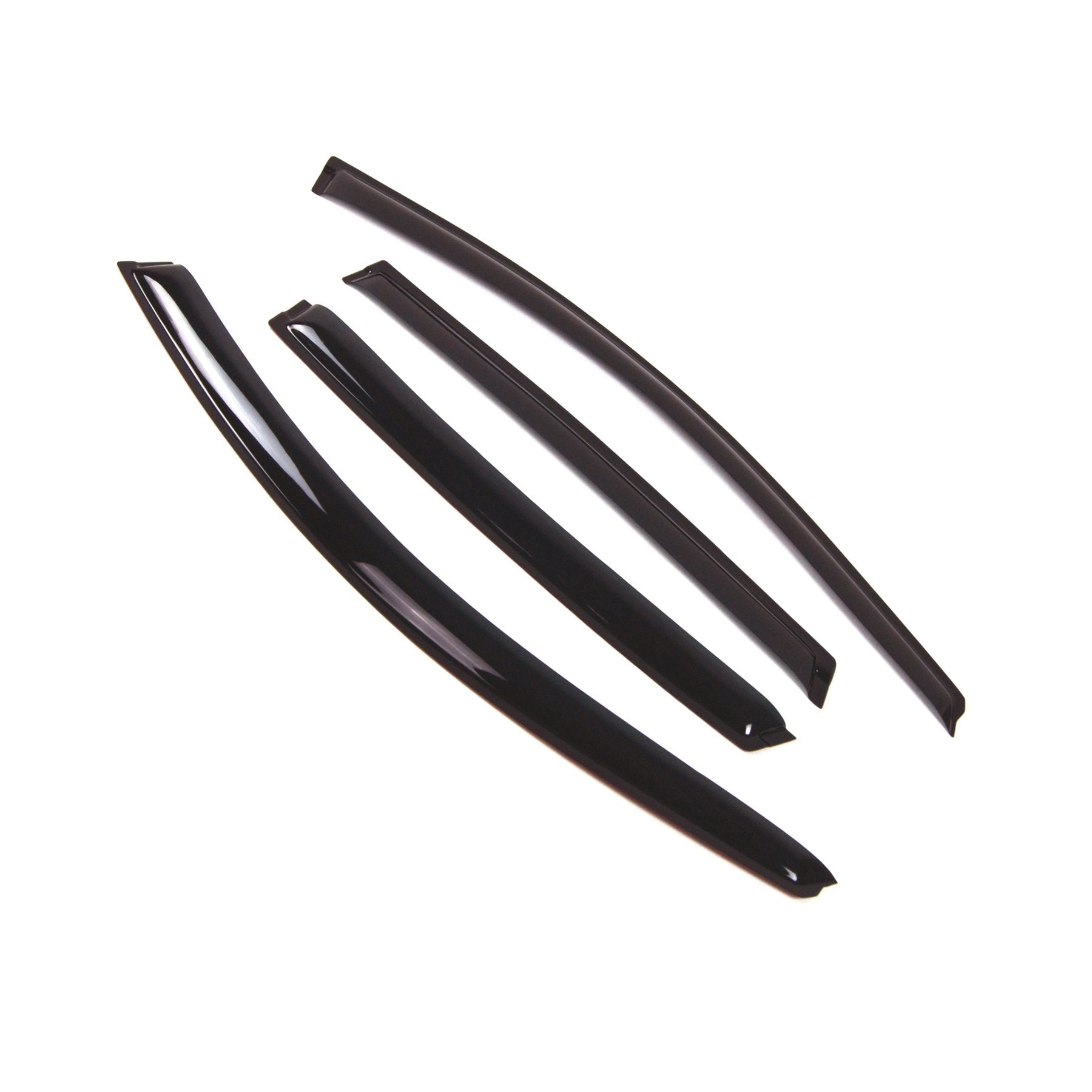 Tuningpros WD2-230 Dark Smoke 4 Pcs Set Window Visor (Outside Mount) Deflector Rain Guard Compatible with 2007-2011 Honda CR-V