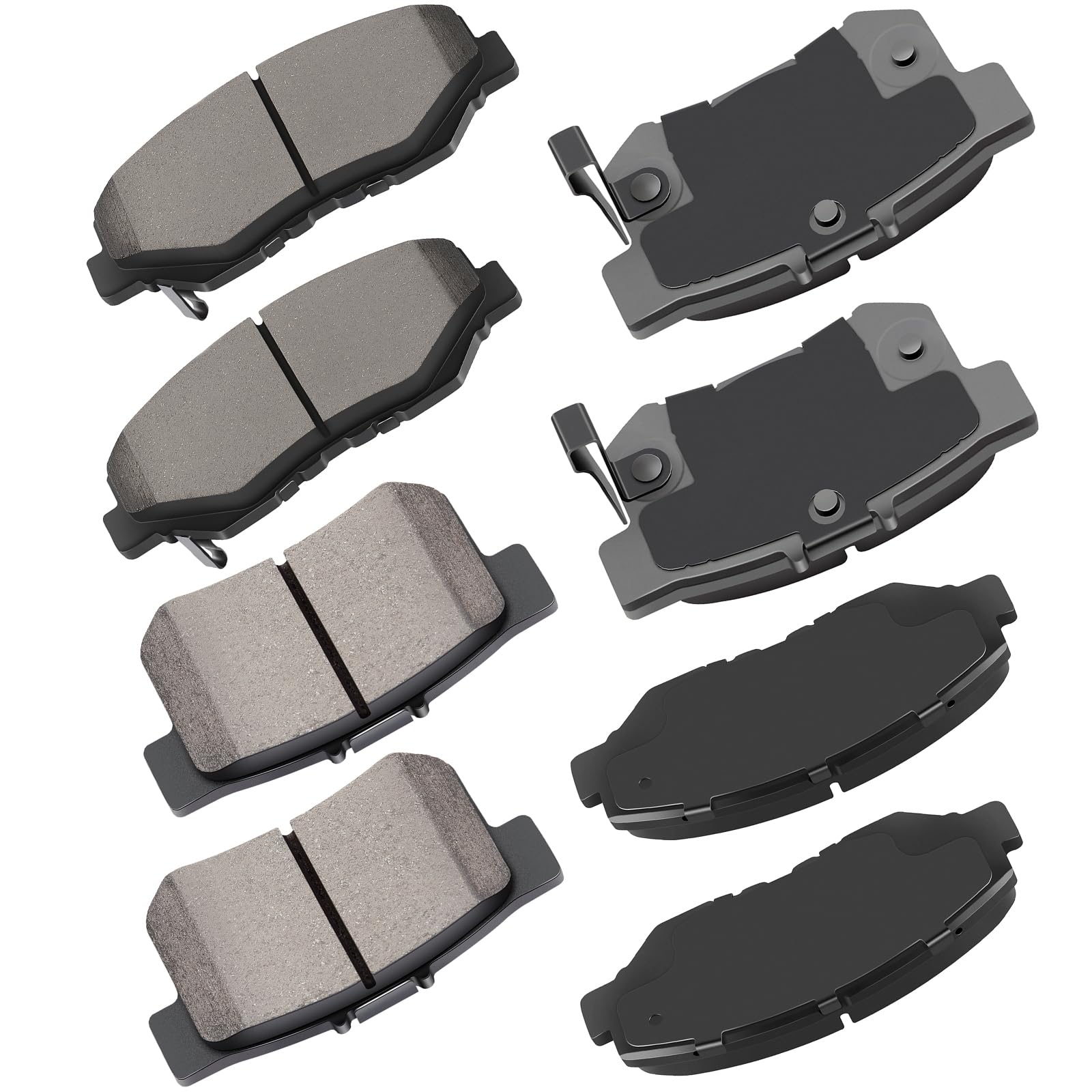 Cciyu D958 D537 Front Rear Ceramic Brake Pads Kits 8Pcs For 2013-2015 For Acura Ilx,2003-2007 For Honda For Accord,2012-2015 For