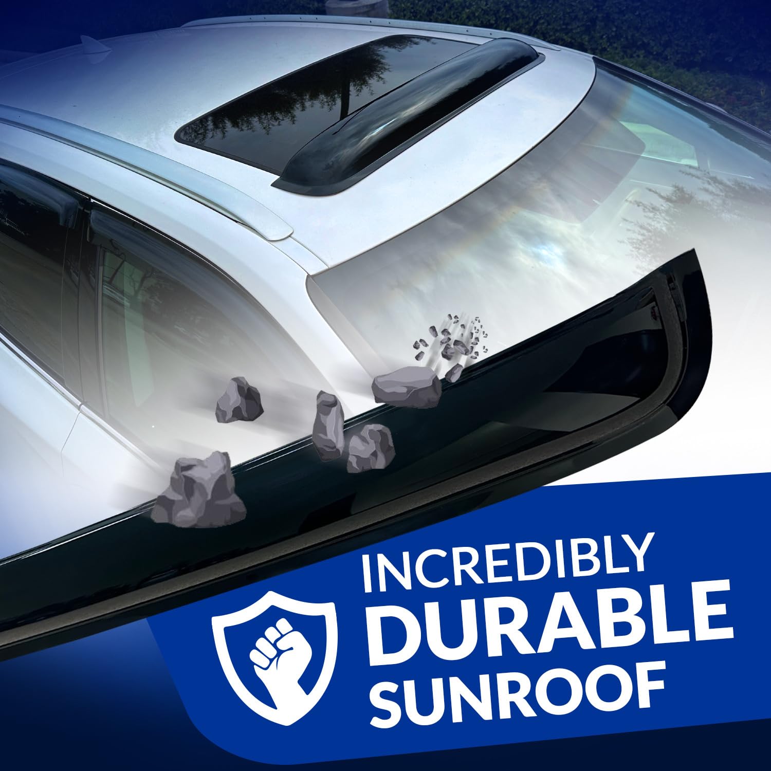 Sunroof Wind Deflector Car Sunroof Cover Compatible With 2001-2005 Honda Civic Coupe | Waterproof Moonroof Auto Window Deflector