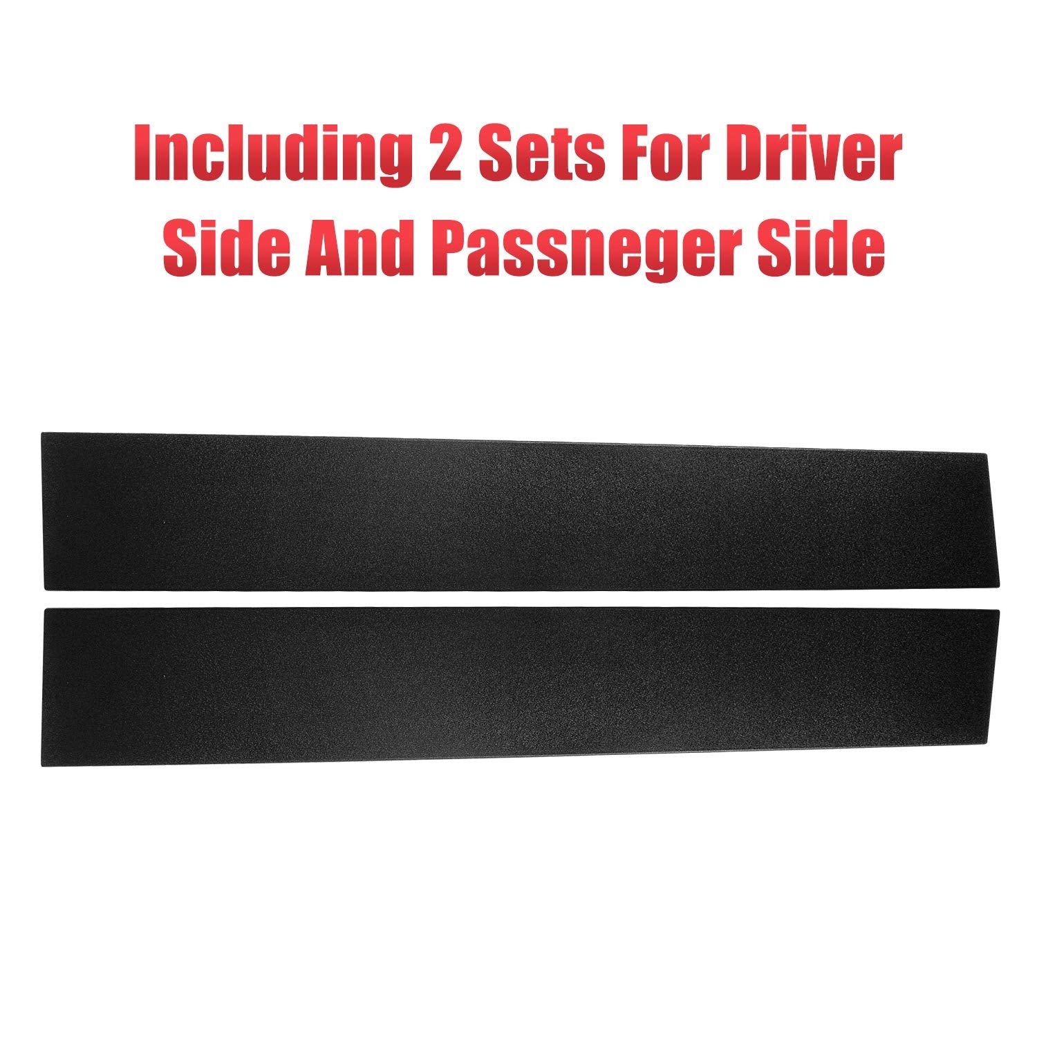 Ransoto 926-446 B Pillar Trim Door Compatible With 2008-2020 Chrysler Town Country, Dodge Grand Caravan Driver & Passenger Side Windshield Outer Molding Replaces 926-445 5020664Aa 5020665Aa
