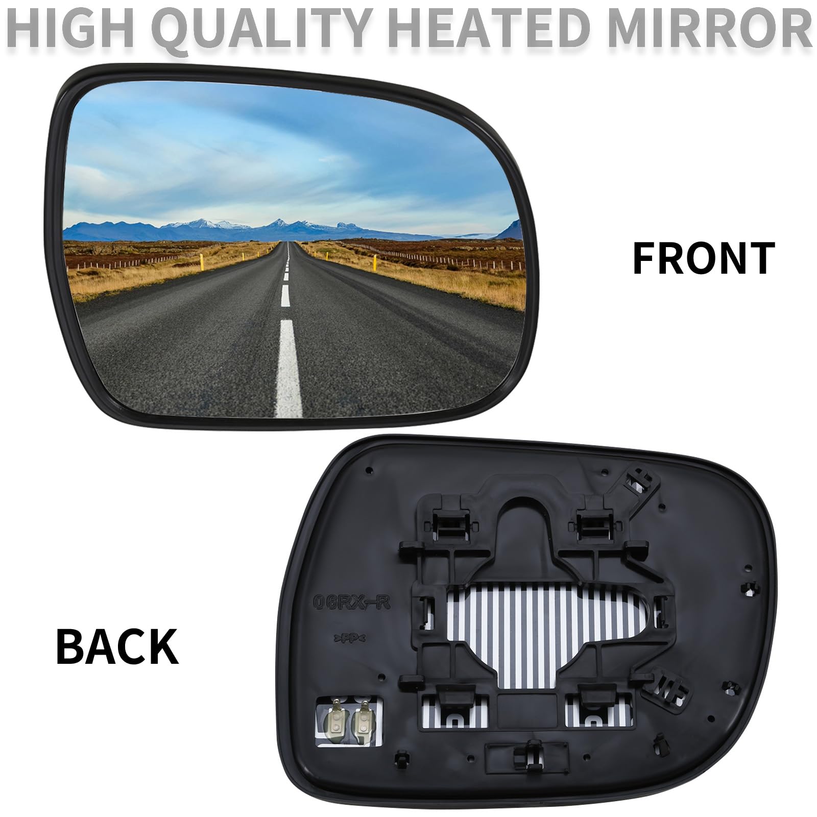 LOIYLLEN Passenger Side Mirror Replacement for Lexus RX330/RX350/RX400h, Power Heated, Right Side, ABS Material