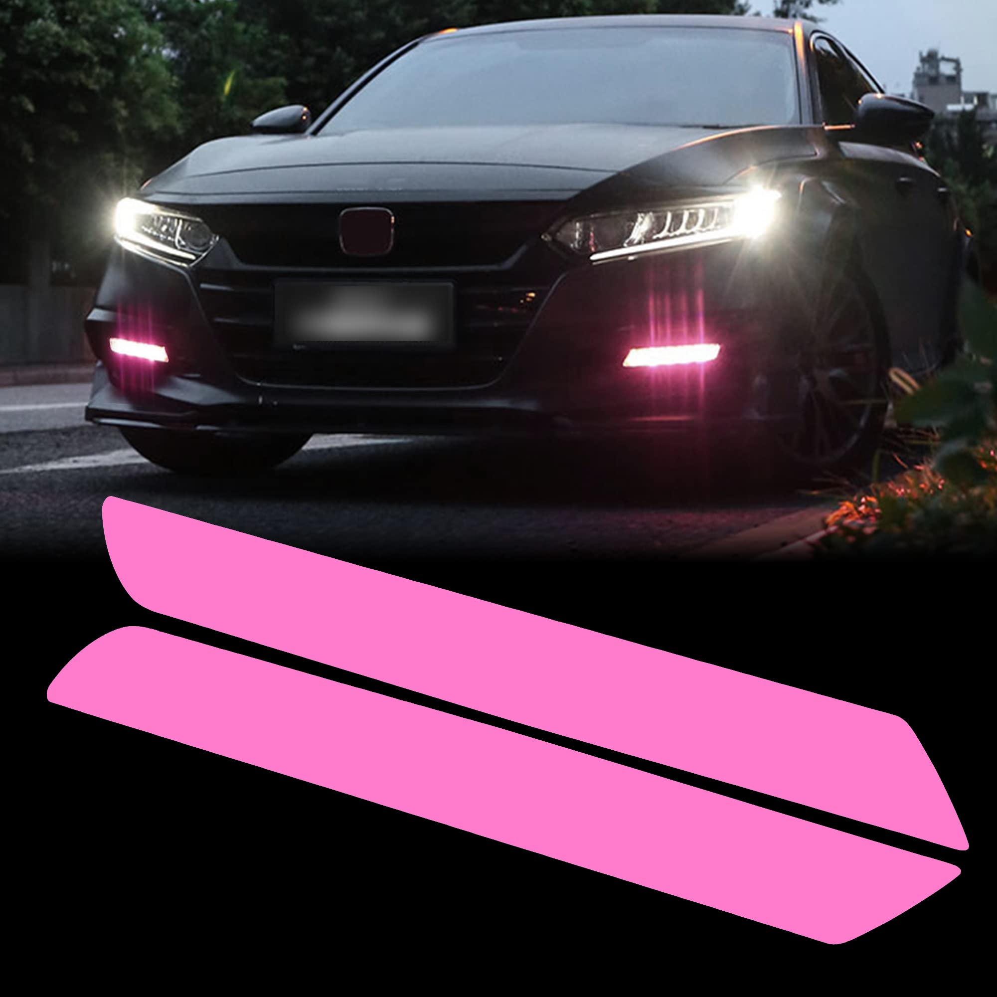Tomall Vinyl Smoke Tint Fog Light Films Compatible With Honda 10Th Accord 2018-2020 Fog Lamp Light Transmission Stickers Auto Se