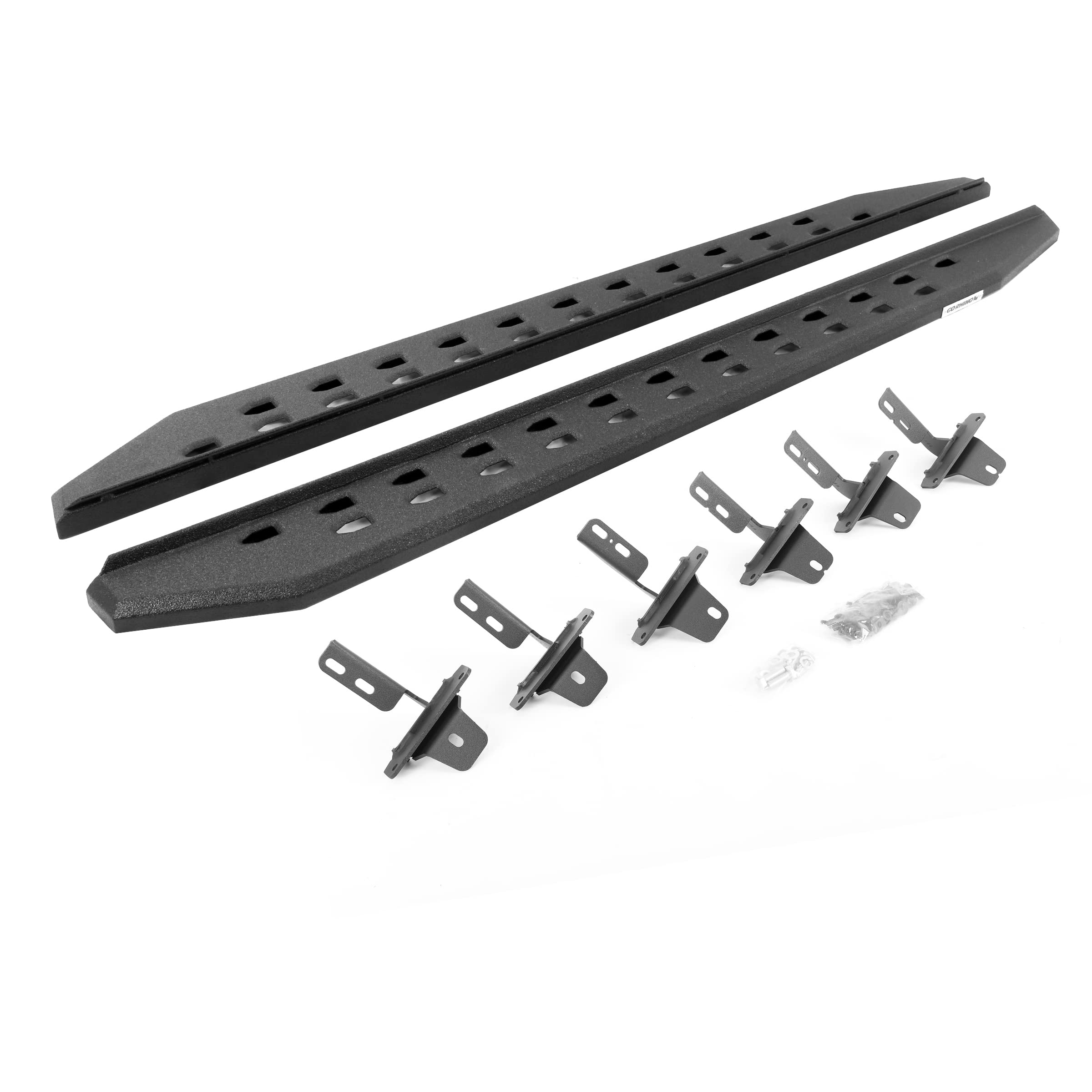 Go Rhino Rb20 Slim Running Boards & Brackets | Galvanized Steel, Protective Bedliner Coating | 69412973St | Fits 2021-2024 Ford Bronco 4-Door (Excludes Bronco Sport)