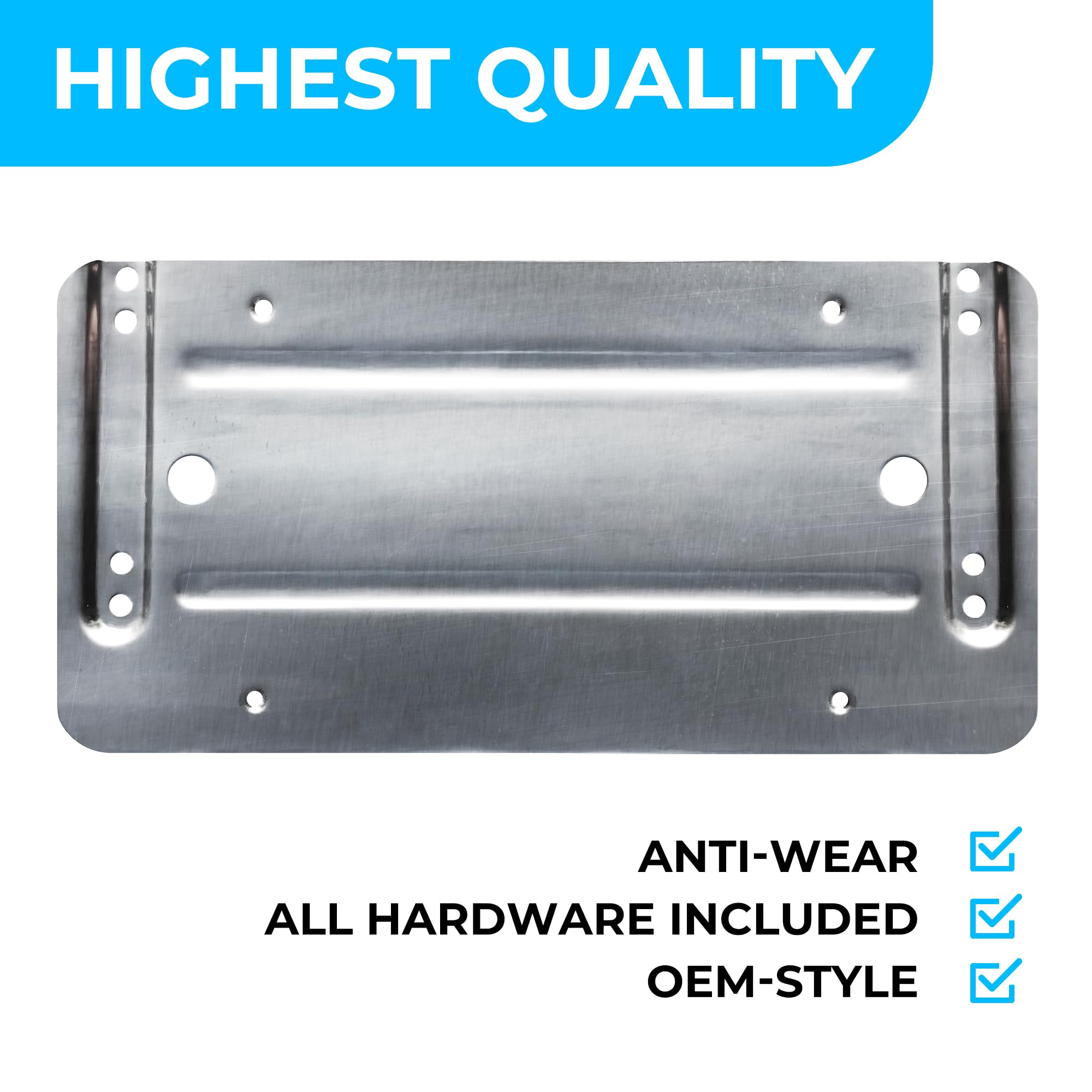 Trunknets Inc Rear Bumper License Plate Bracket for Mercedes-Benz 2007-2023 with 8 Screws & Wrench Kit, Premium Quality Mounting Kit