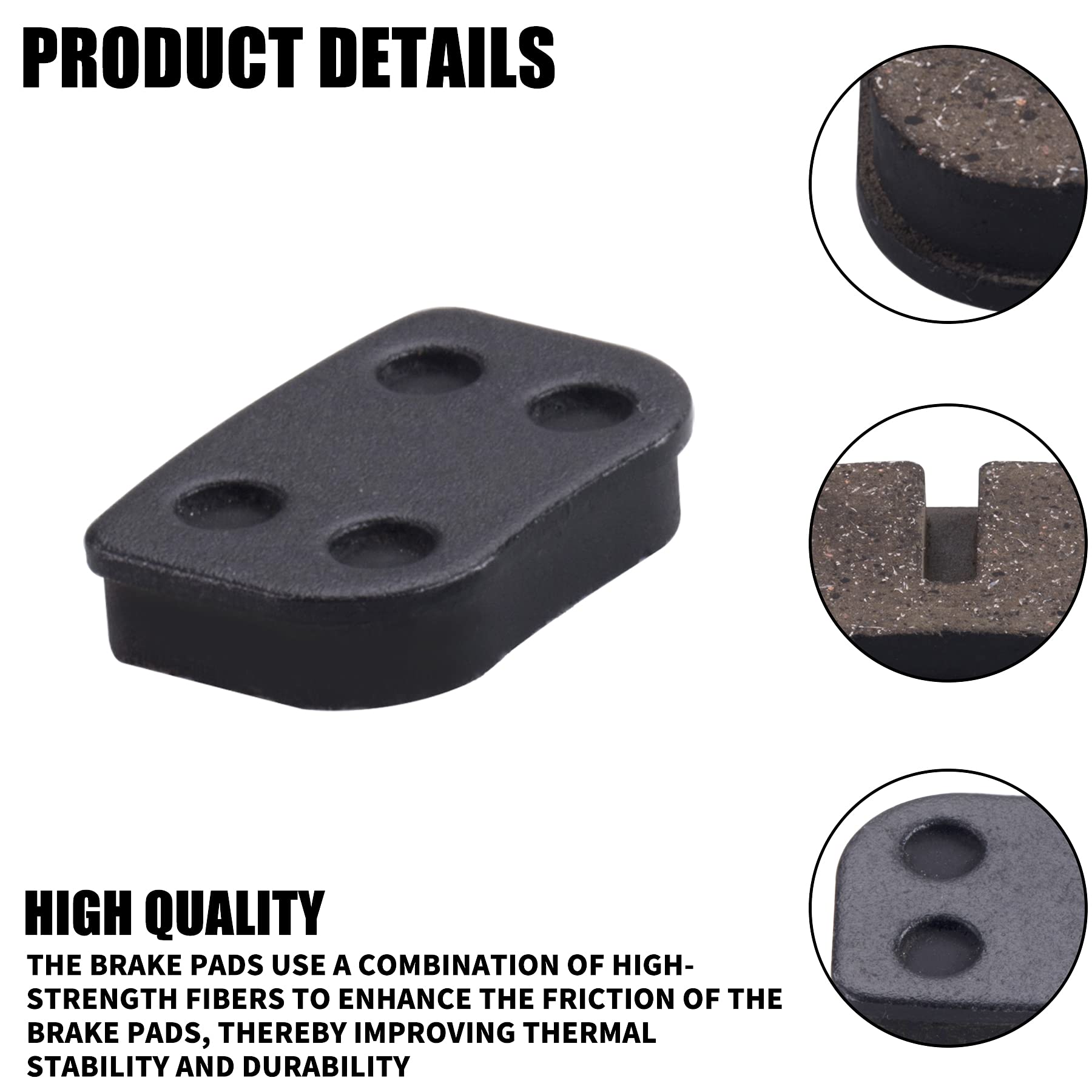 MWMNU REAR BRAKE PADS, Brake Pads Compatible with Motovox MBX10 MBX11 MBX-10 79cc Moto MM-BB80 Baja Racer Dirt Bug Motorsports D