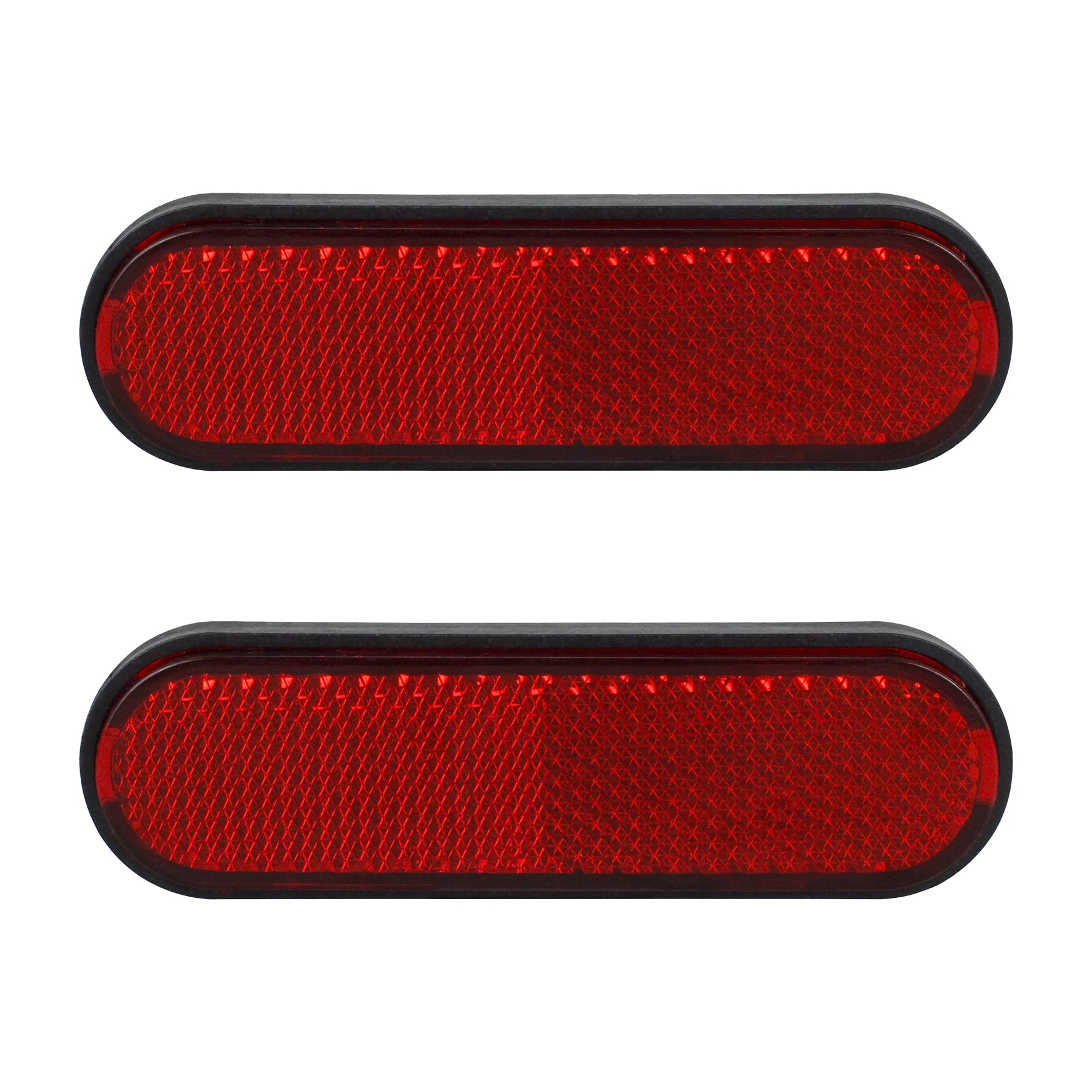 NTHREEAUTO Red Reflectors Motorcycle Safety Reflector Reflective Sticker Universal Compatible with Bicycle, Bike, Trailer, Cars,