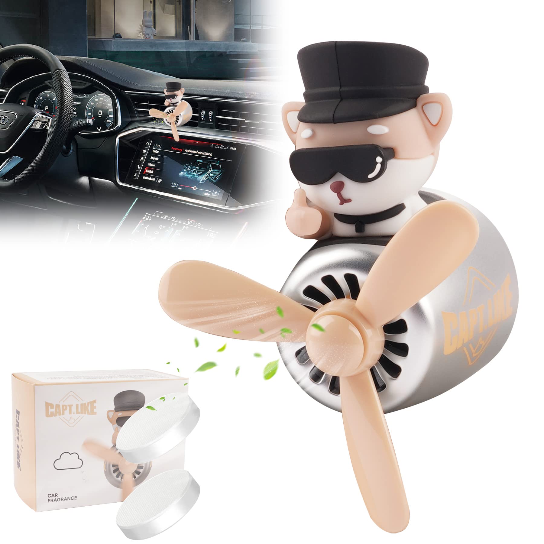 Car Air Fresheners Cartoon Pilot Automotive Air Outlet Propeller Cute Car Diffuser Creative Car Perfume Decoration For Car Vent