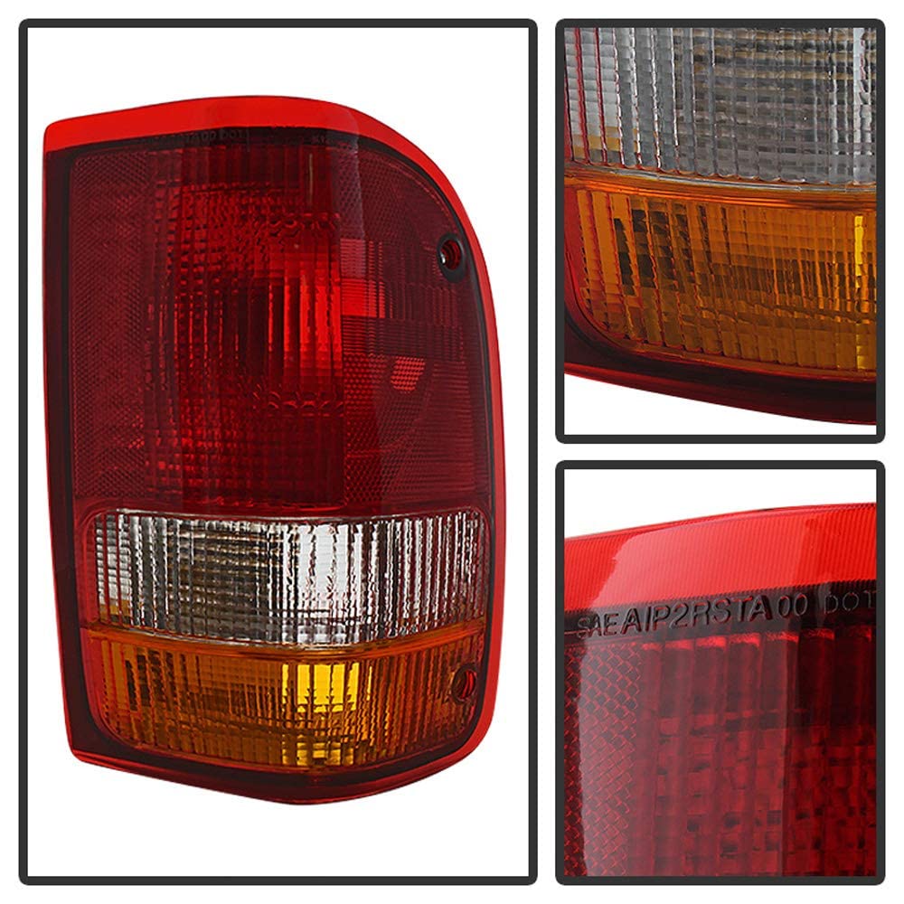 Acanii - For 1993-1997 Ford Ranger Rear Tail Lights Brake Lamps Set Left+Right 93 94 95 96 97