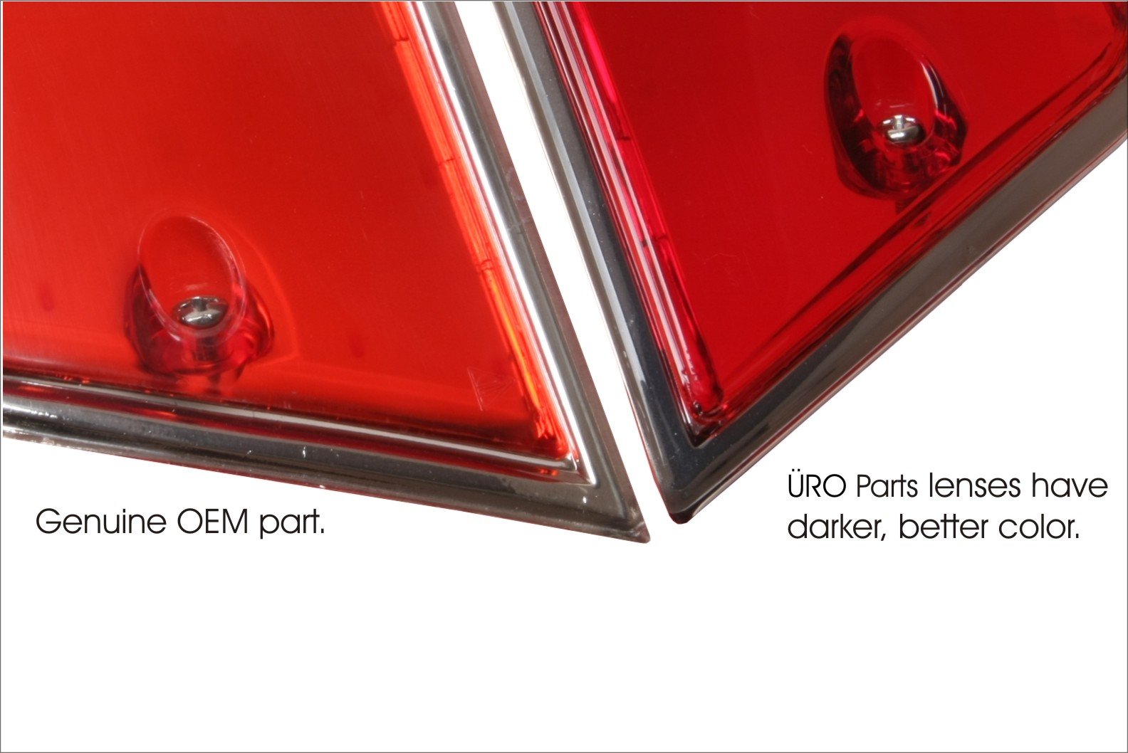 Uro Parts 91163195200 Tail Light Lens, Rh Red W/Black Trim, Usa Version