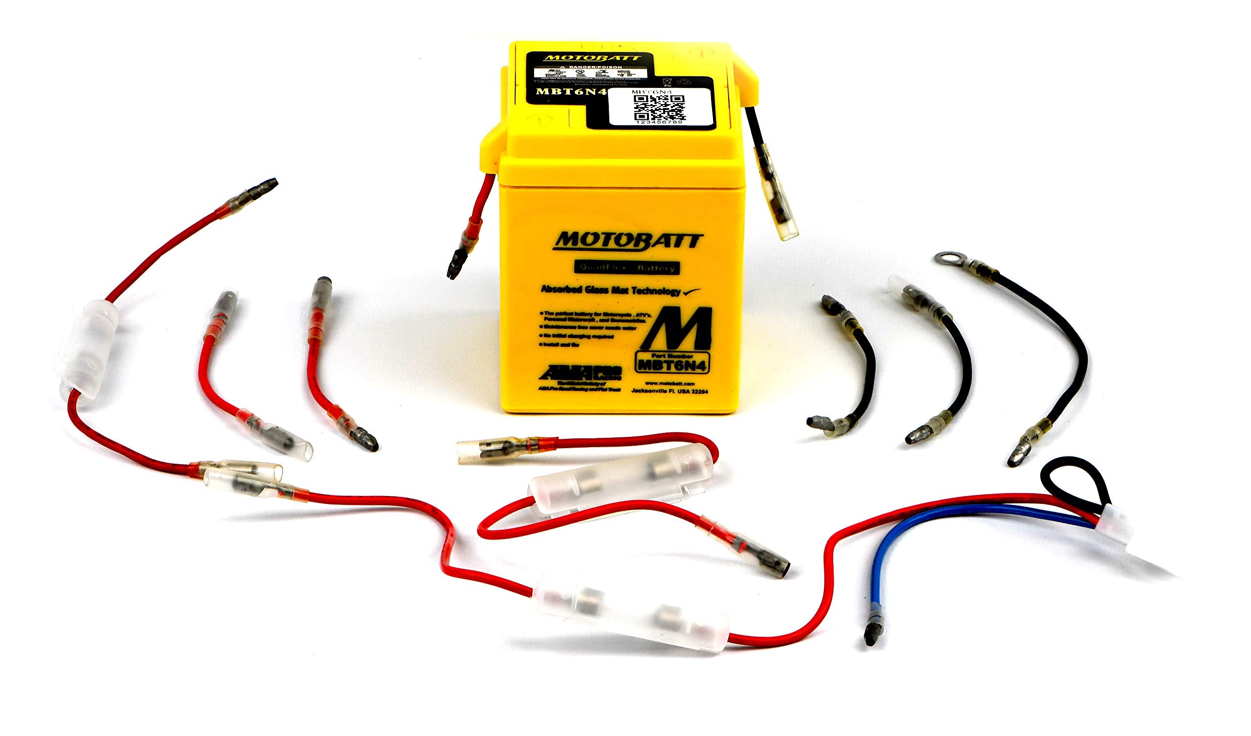 Motobatt Mbt6N4 (6V 4 Amp) Factory Activated Maintenance Free Quadflex Agm Battery