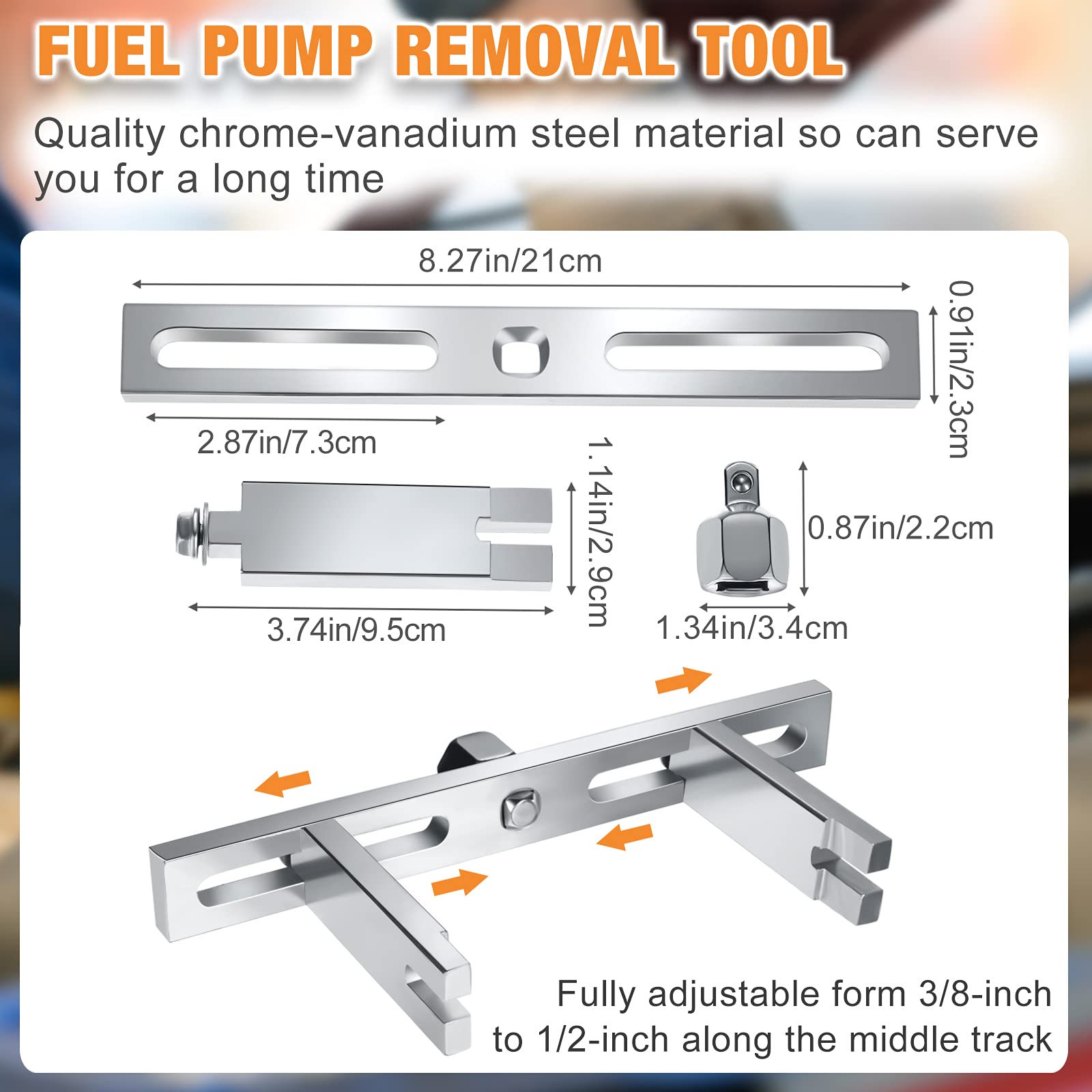 Frienda 3 Pieces Universal Fuel Pump Removal Tools Adjustable Fuel Pump Lock Ring Adjustable Lock Ring Spanner Fuel Pump Module