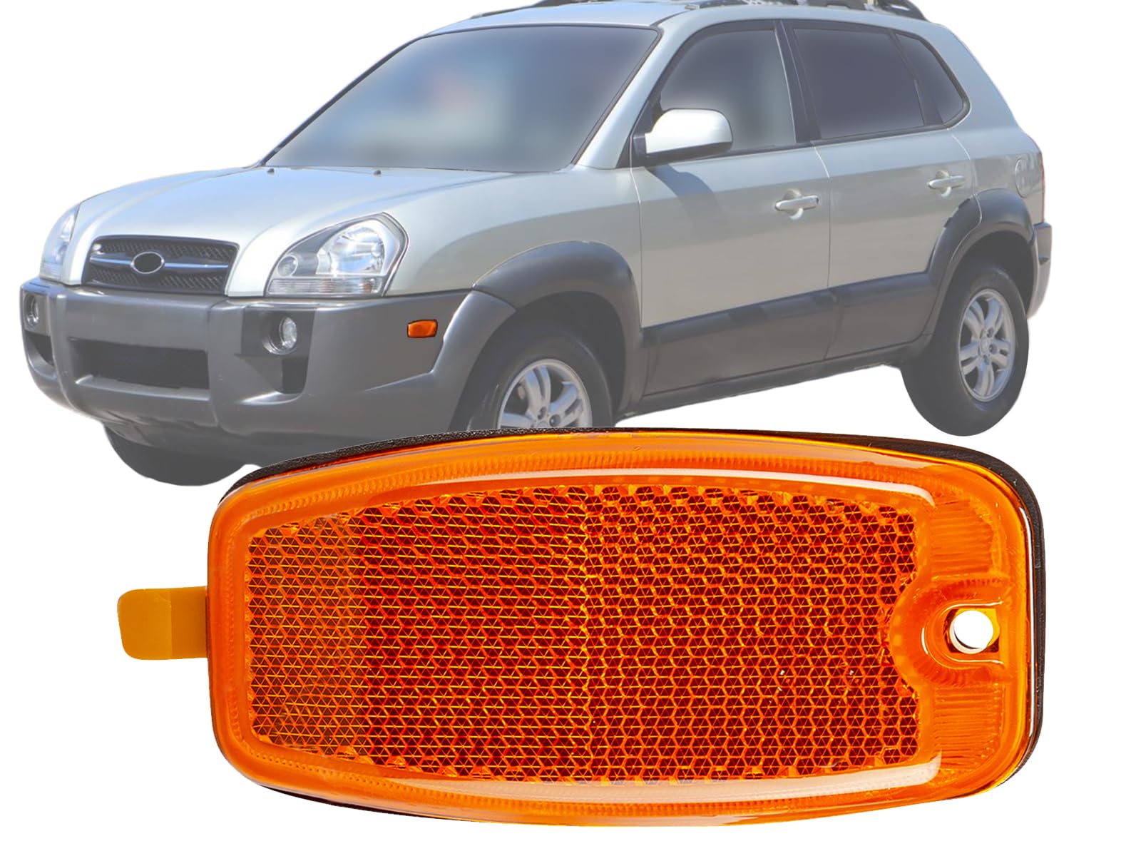 Auto Parts Avenue APA Replacement Front Side Marker Lamp for 2005-2009 Tucson 2001-2005 Santa Fe Left = Right Side 1 Piece Only 