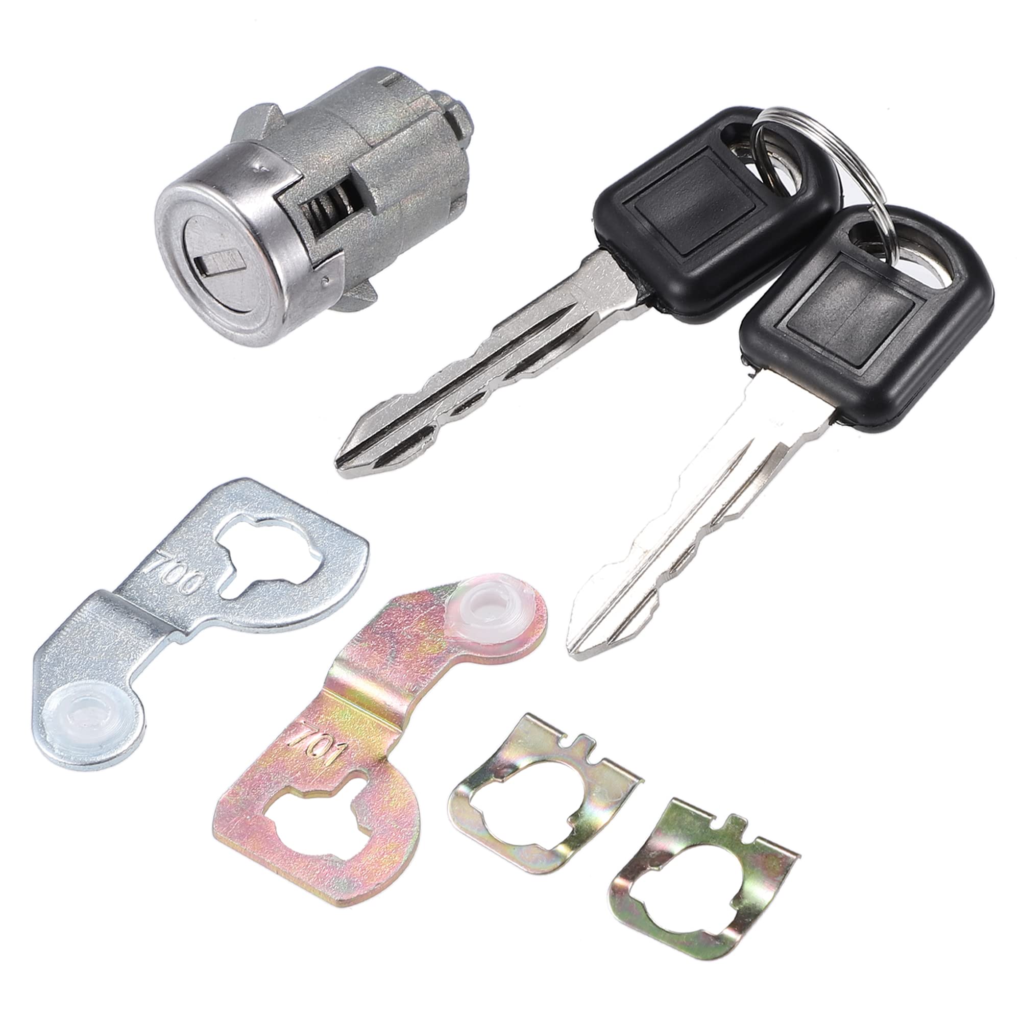 X AUTOHAUX 1Pcs Door Lock Cylinder w/ 2 Key for GMC Sierra 1500 2500 3500 Yukon for Chevy Silverado Tahoe Suburban for Hummer H2