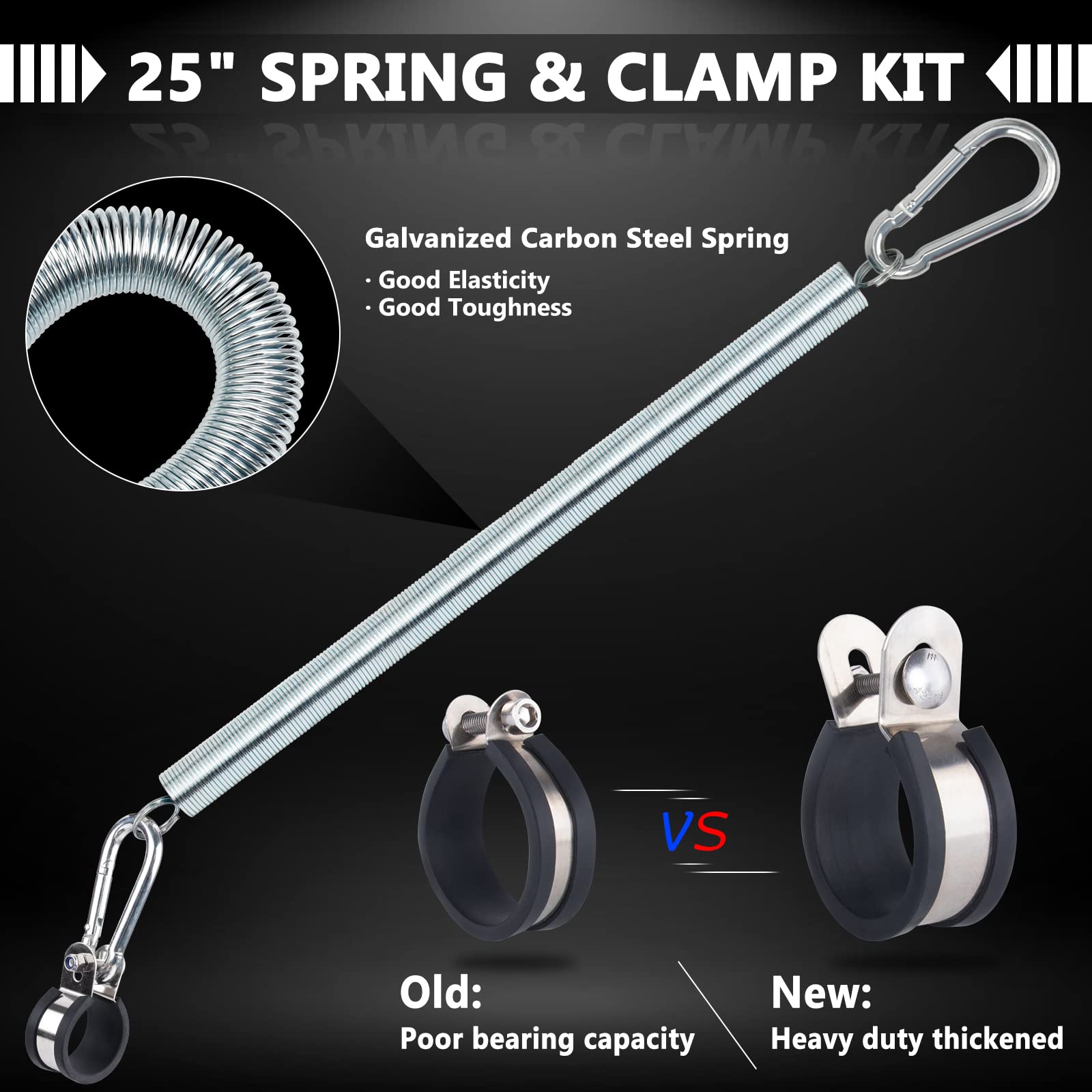 CheeMuii 12FT 3-in-1 Semi Truck Air Line Kit with Gladhands & Spring, Durable ABS Hoses for Tractor Trailer