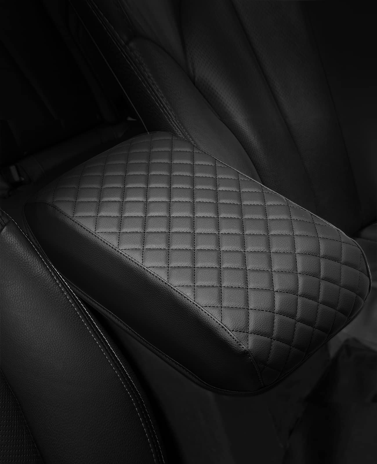Issyauto Center Console Cover Customized Armrest Cover Compatible With 2010-2024 4Runner, Soft Cozy Leather Arm Rest Covering Fo