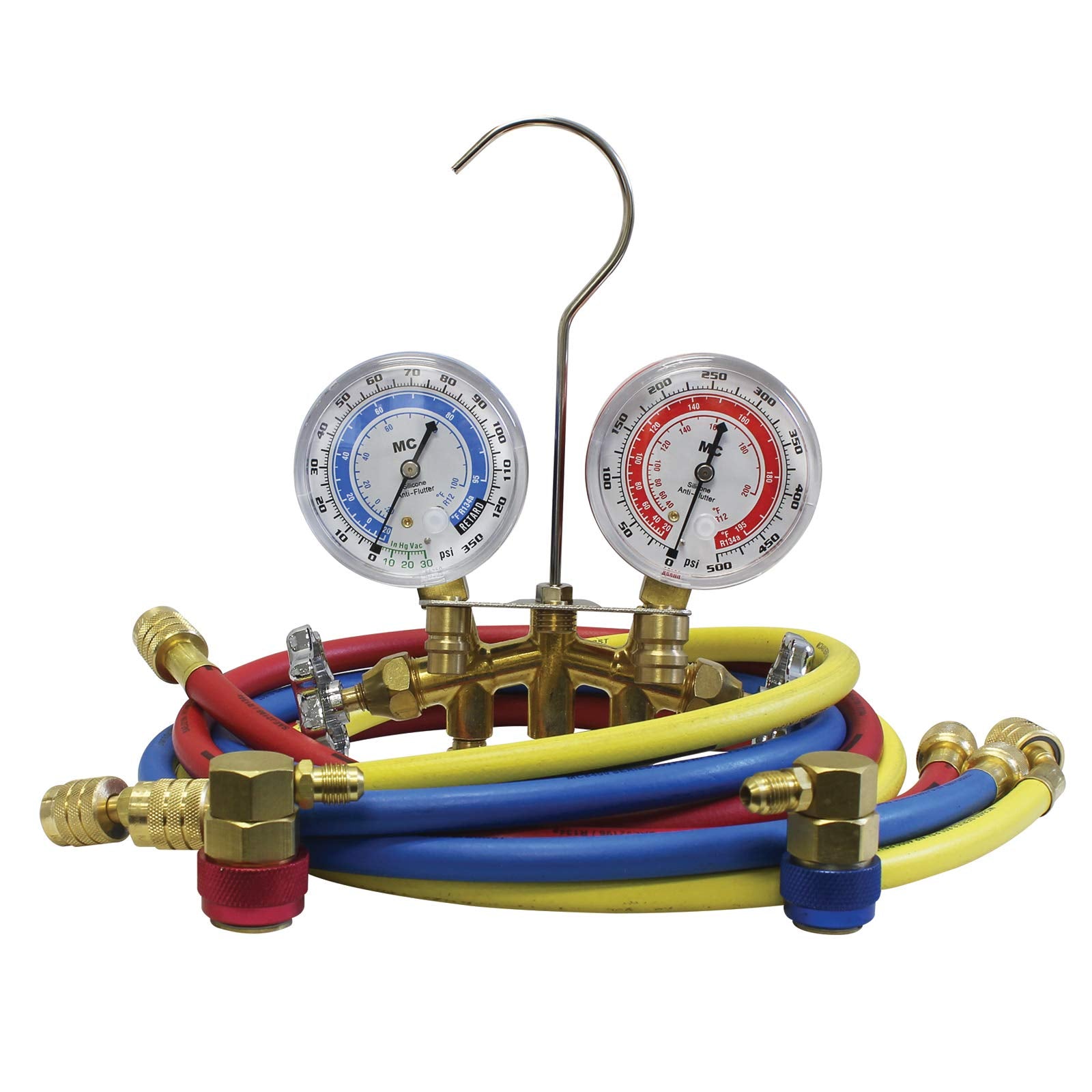 R-134A Brass Mani Gauge Set