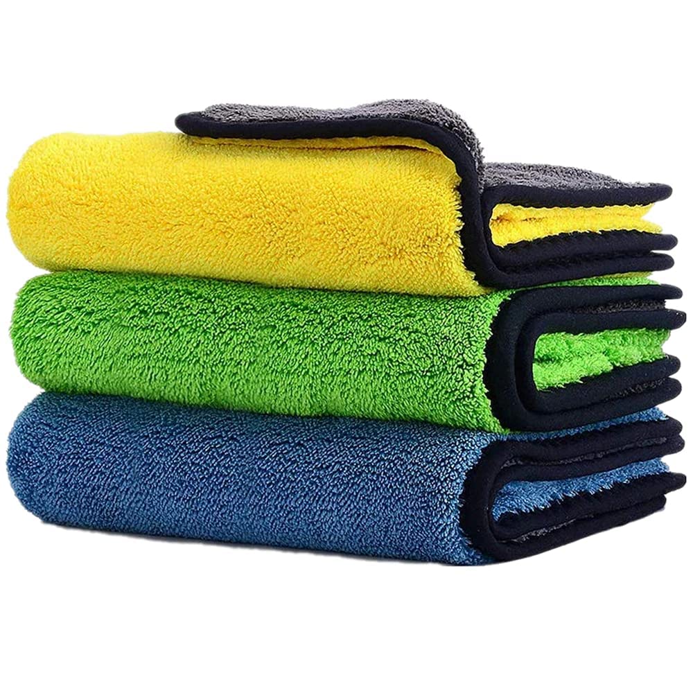 ZXDOW Microfiber Cloth for Car Cleaning and Detailing Double Sided Extra Thick Plush Microfiber Cloth LintFree 800 GSM (Size 40