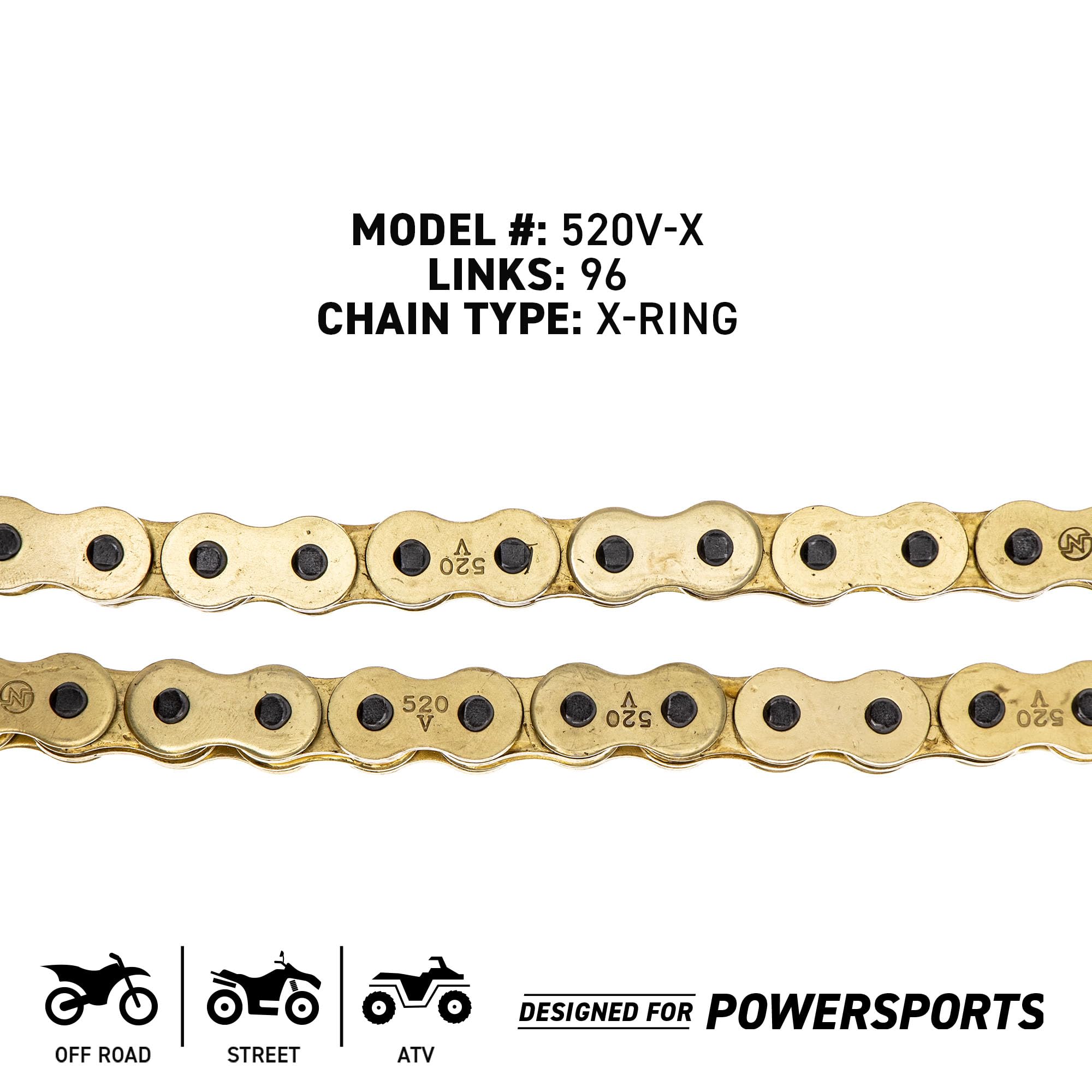 Niche Drive Sprocket Chain Combo For Suzuki Quadsport Z400 Lt-Z400 Front 14 Rear 40 Tooth 520V-X X-Ring 96 Links