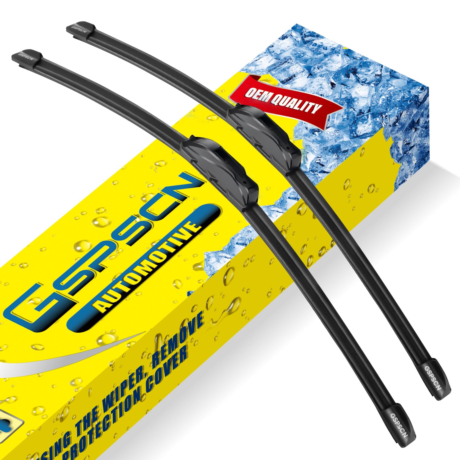 Gspscn Oem Quality 20''+19'' Premium Original Replacement Windshield Wiper Blades,Quiet And Durable Stable High Performance All-