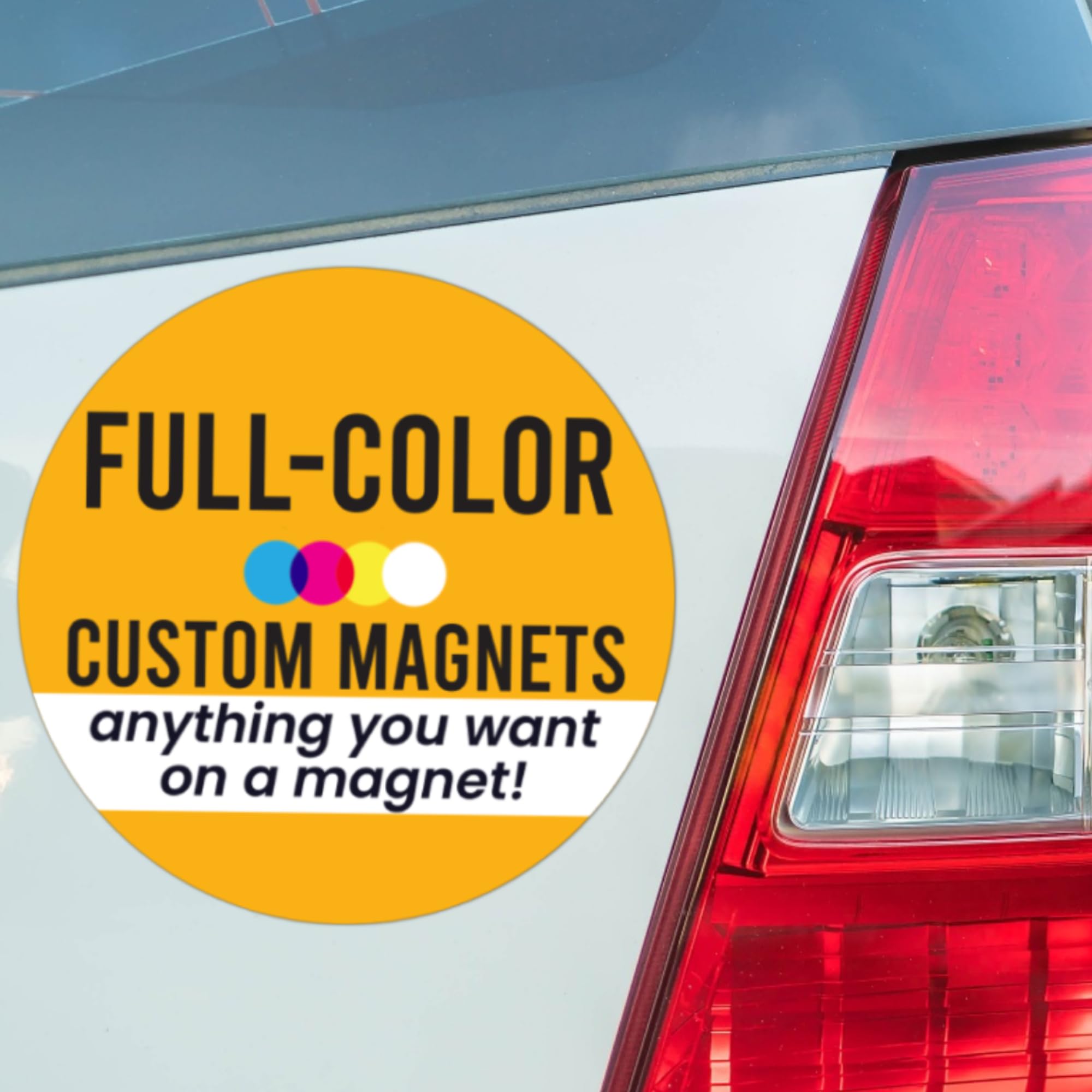 Magnet Me Up Customizable 30 Mil Round Magnet- 6   , Weatherproof Car Magnet For Businesses, Sports Teams, Fundraiser, Personal