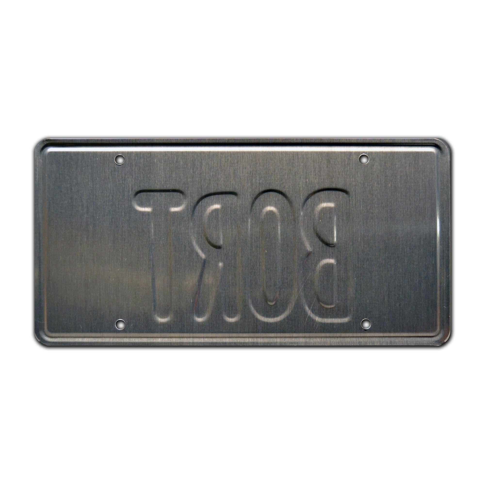 Celebrity Machines BORT Metal Stamped License Plate - White Aluminum, The Simpsons Design