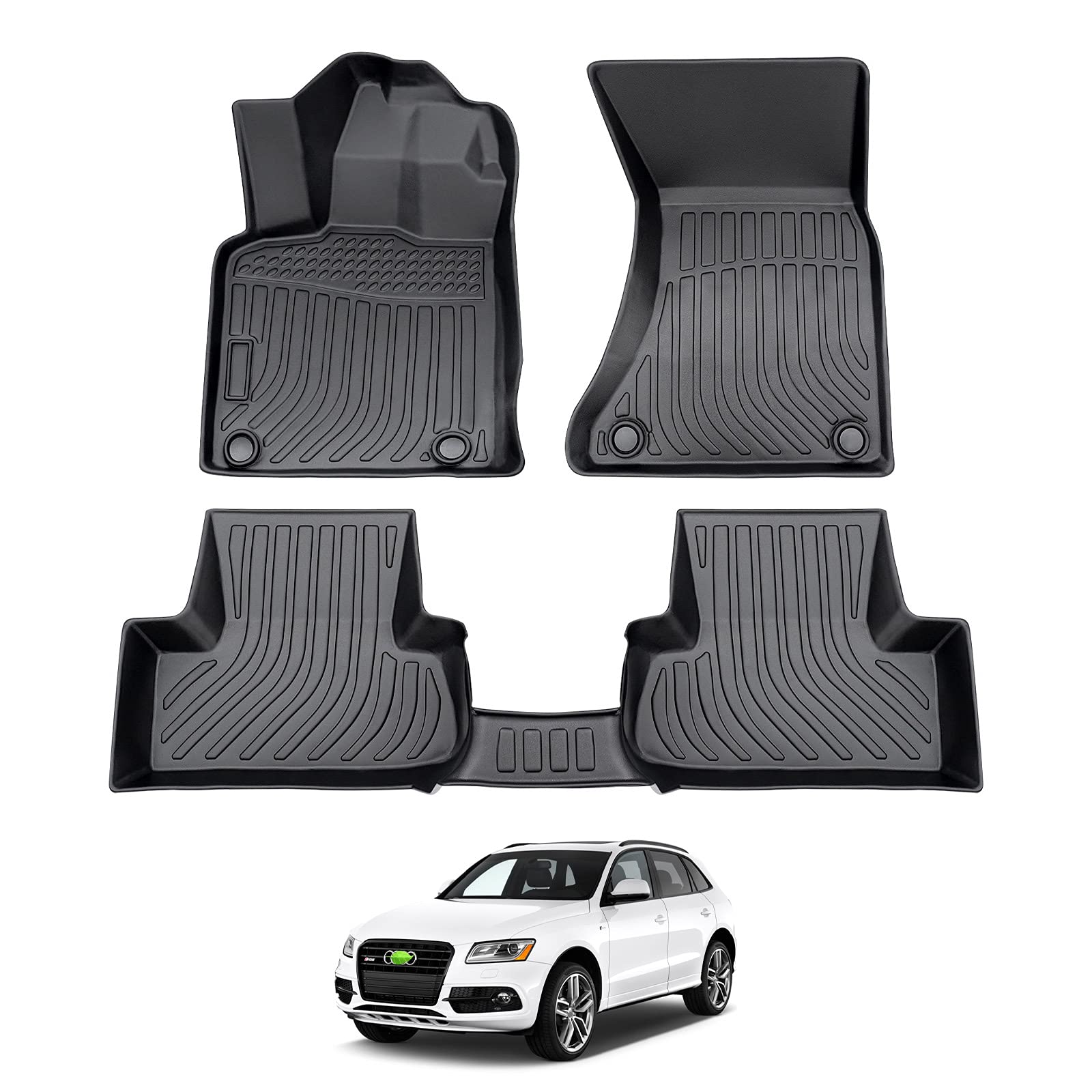 Cartist Custom Fit For Floor Liners Audi Q5 2009 2010 2011 2012 2013 2014 2015 2016 2017/2013-2017 Sq5 All Weather Floor Mats Ca