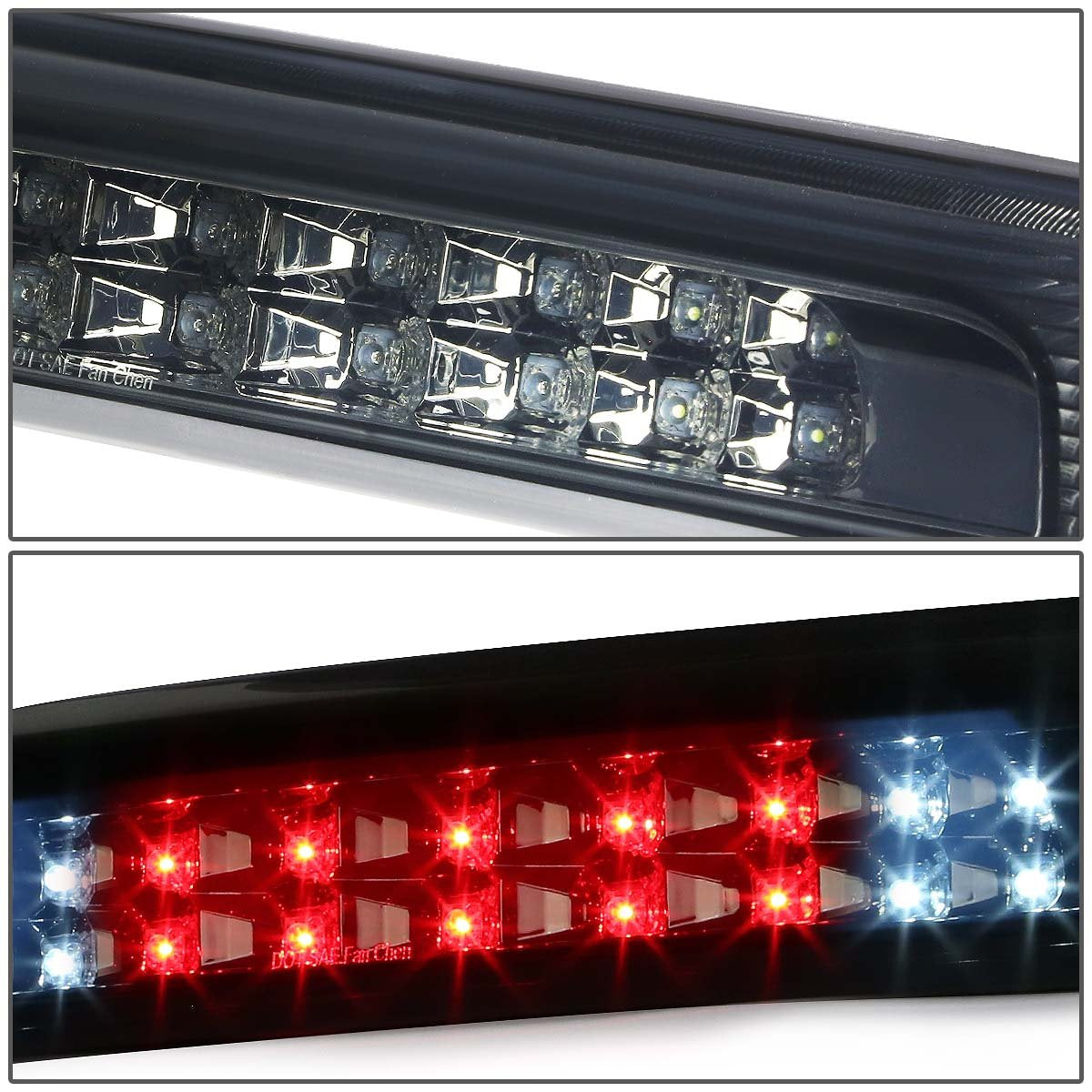 Dna Motoring 3Bl-Ttu07-Led-Sm Smoked Lens Led Third Tail Brake Light [Compatible With 07-18 Tundra]