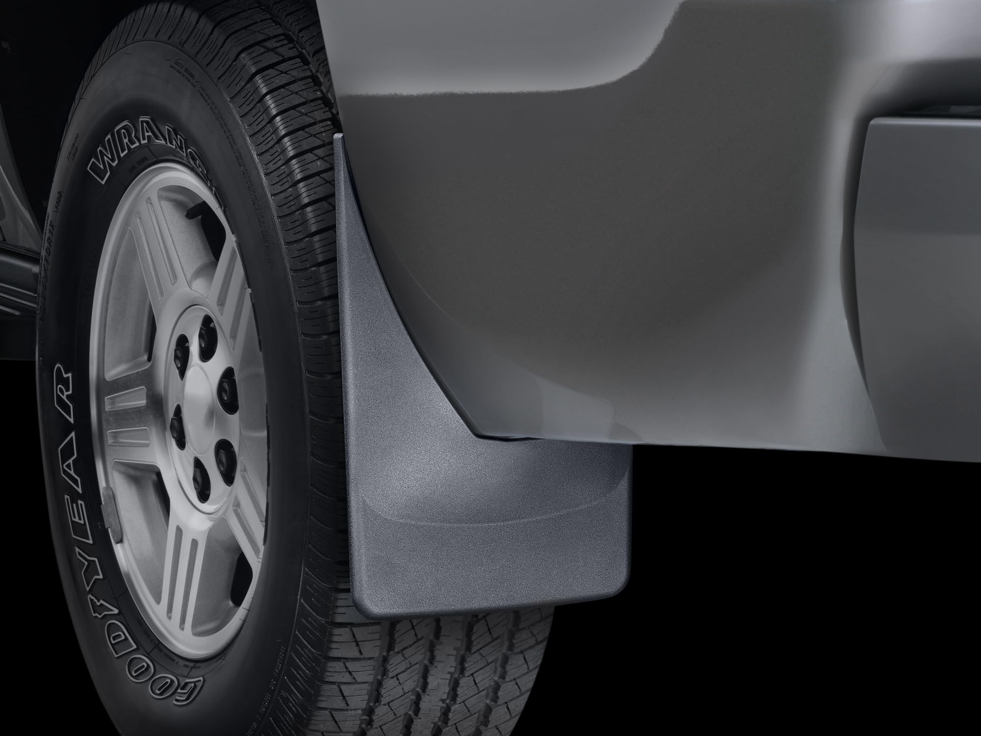 WeatherTech Custom No Drill Splash Guard MudFlaps for Avalanche, Escalade EXT - Rear Pair (120016), Black