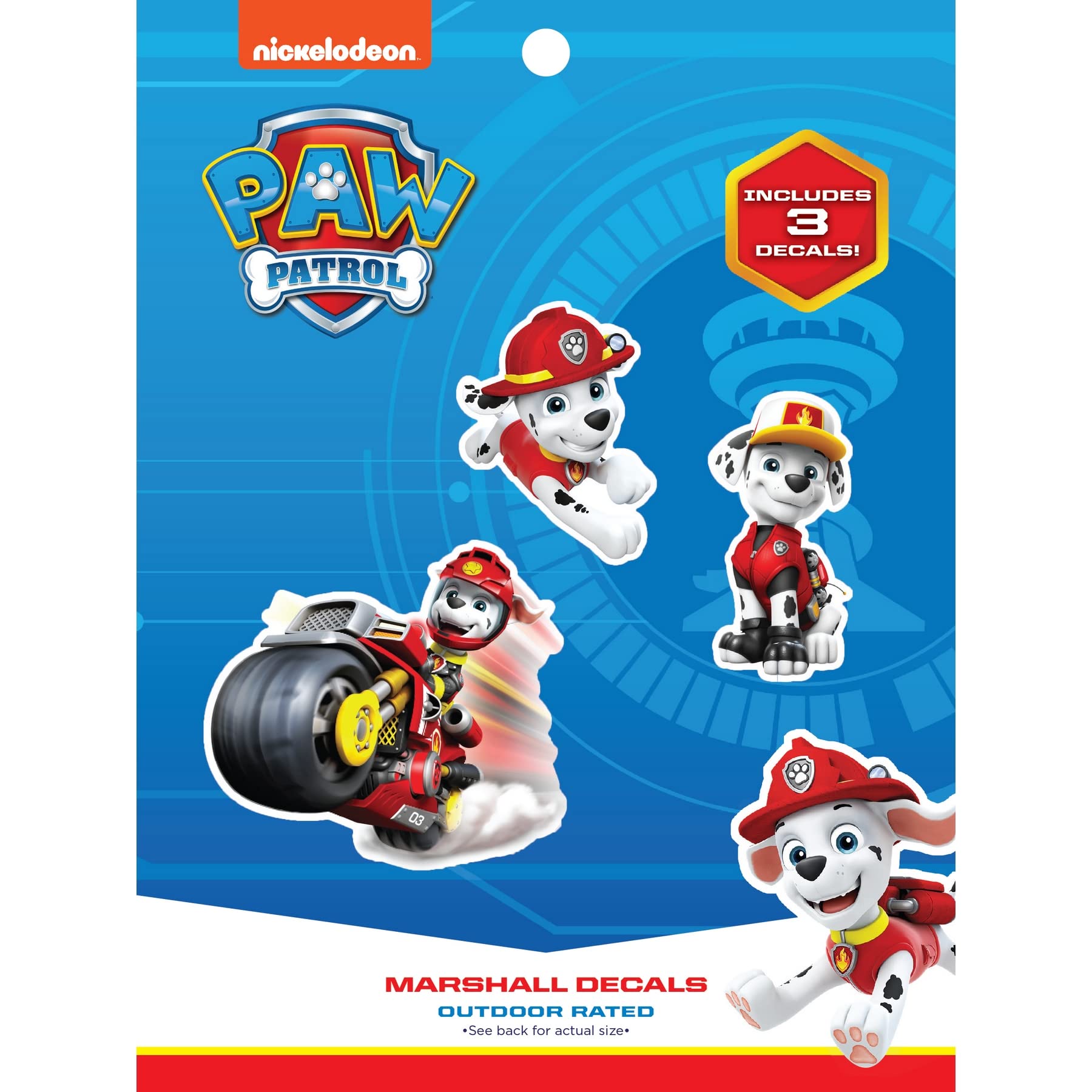 Paw Patrol Marshall Decals - Set Of 3 Marshall Stickers For Kids And Adults - Vinyl Decals For Laptop, Tumbler, Water Bottle, Ve