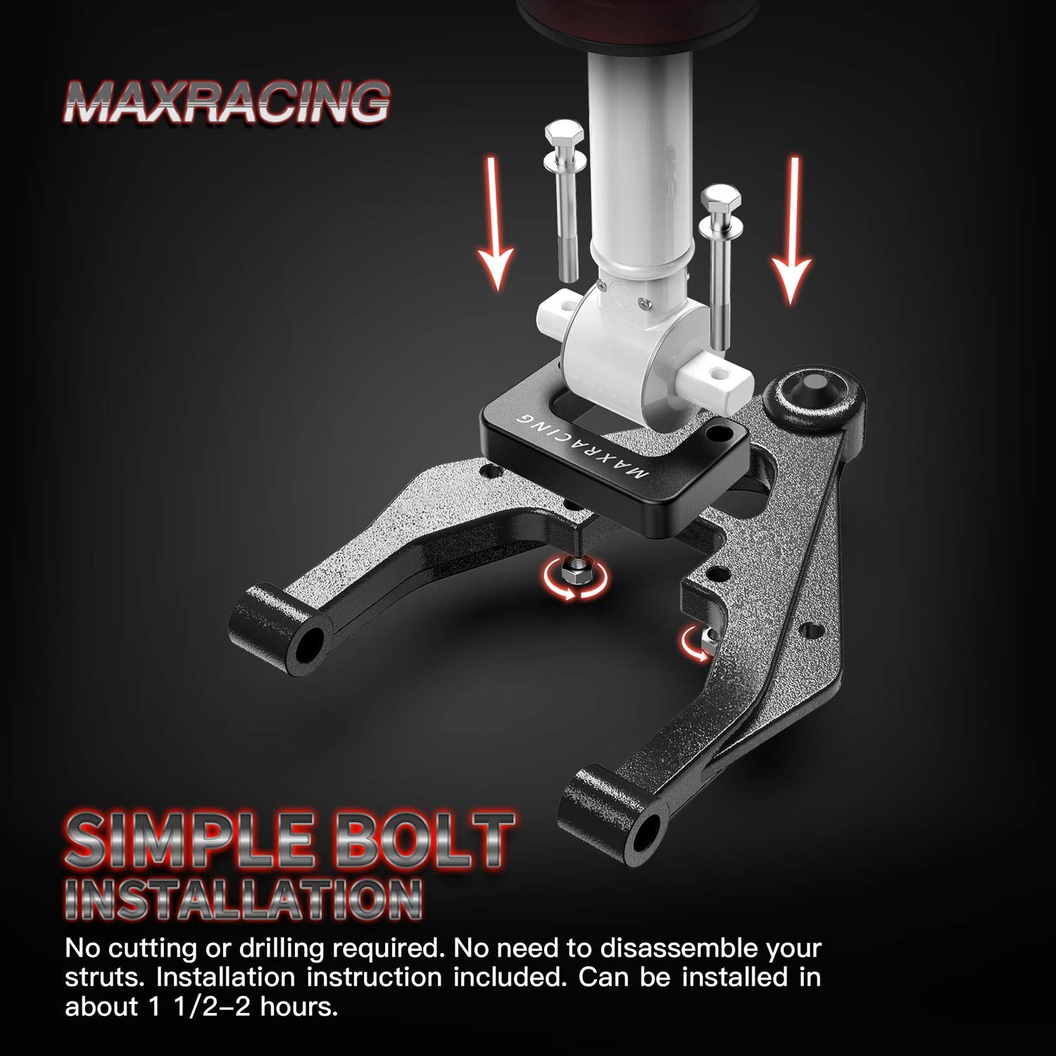 MAXRACING 2" Leveling Kit for 2007-2025 Chevy Silverado/GMC Sierra - Aluminum Lift Kit