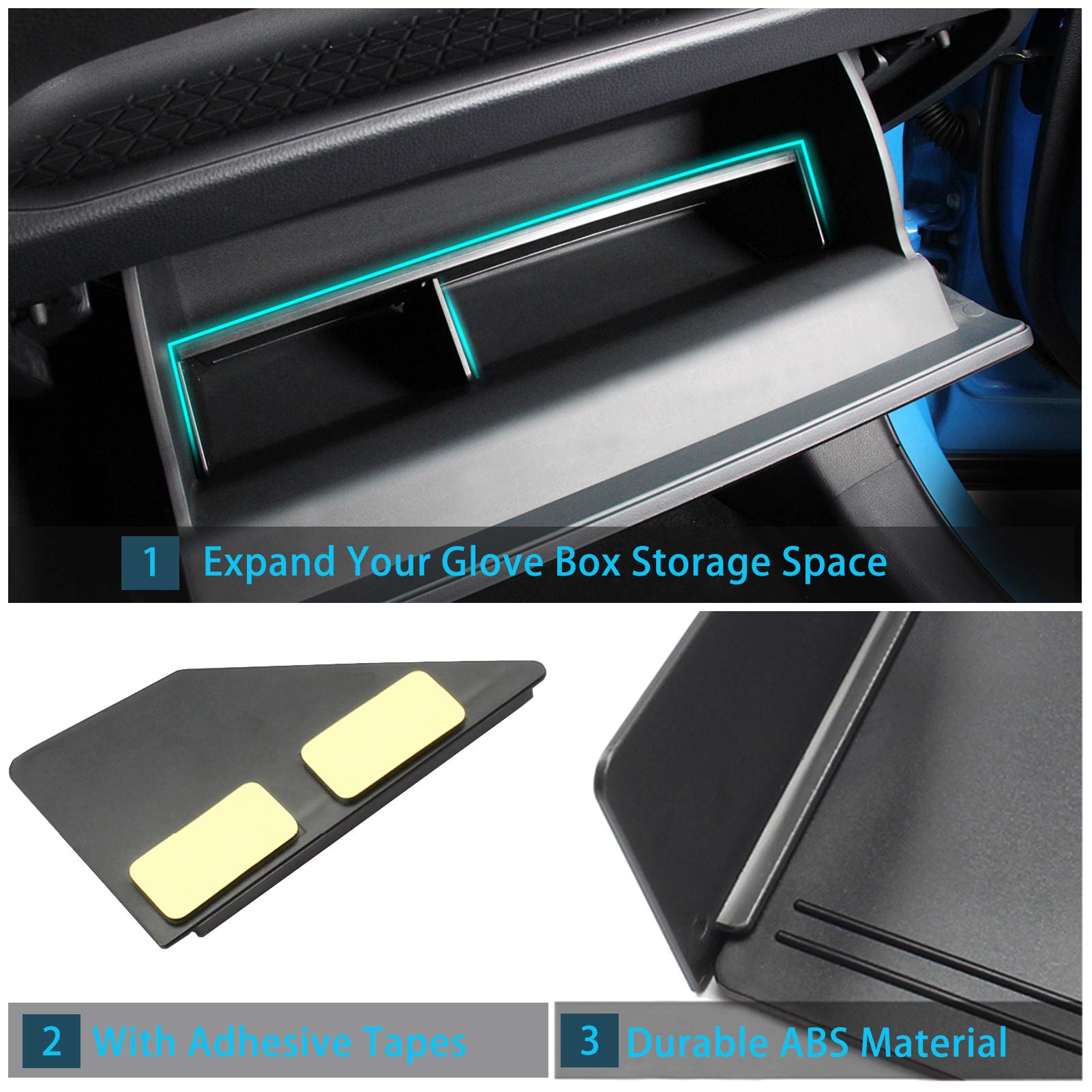 Jaronx Center Console Organizer for Toyota RAV4 2019-2024 - Durable Storage Tray for Glove Box, Fits RAV4 Models
