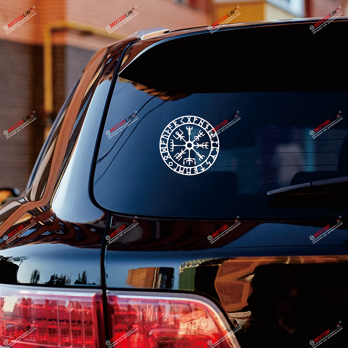 6'' White Vegvisir Viking Runic Compass Decal Sticker Viking Odin Norse Vinyl